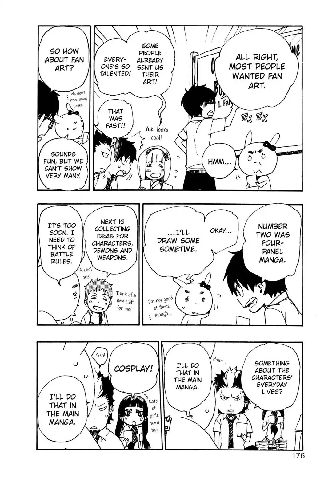 Ao no Exorcist Chapter 27.5 page 2 - Vol.7 Chapter Bonus: Question Corner α