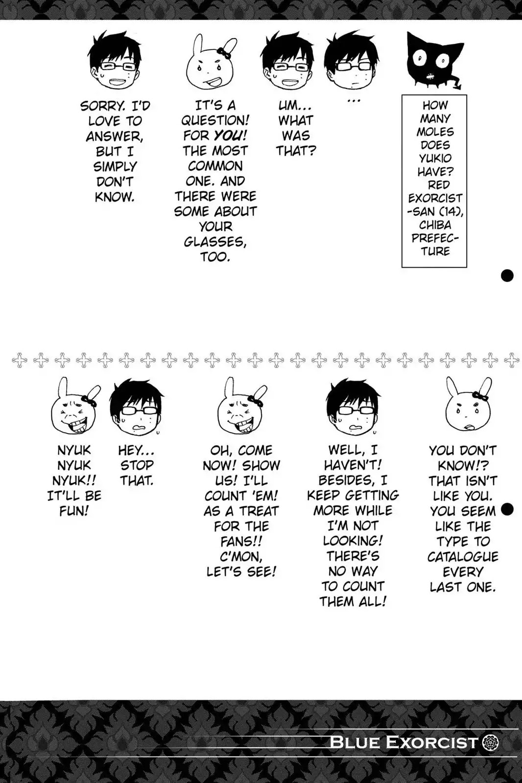 Ao no Exorcist Chapter 27.5 page 6 - Vol.7 Chapter Bonus: Question Corner α