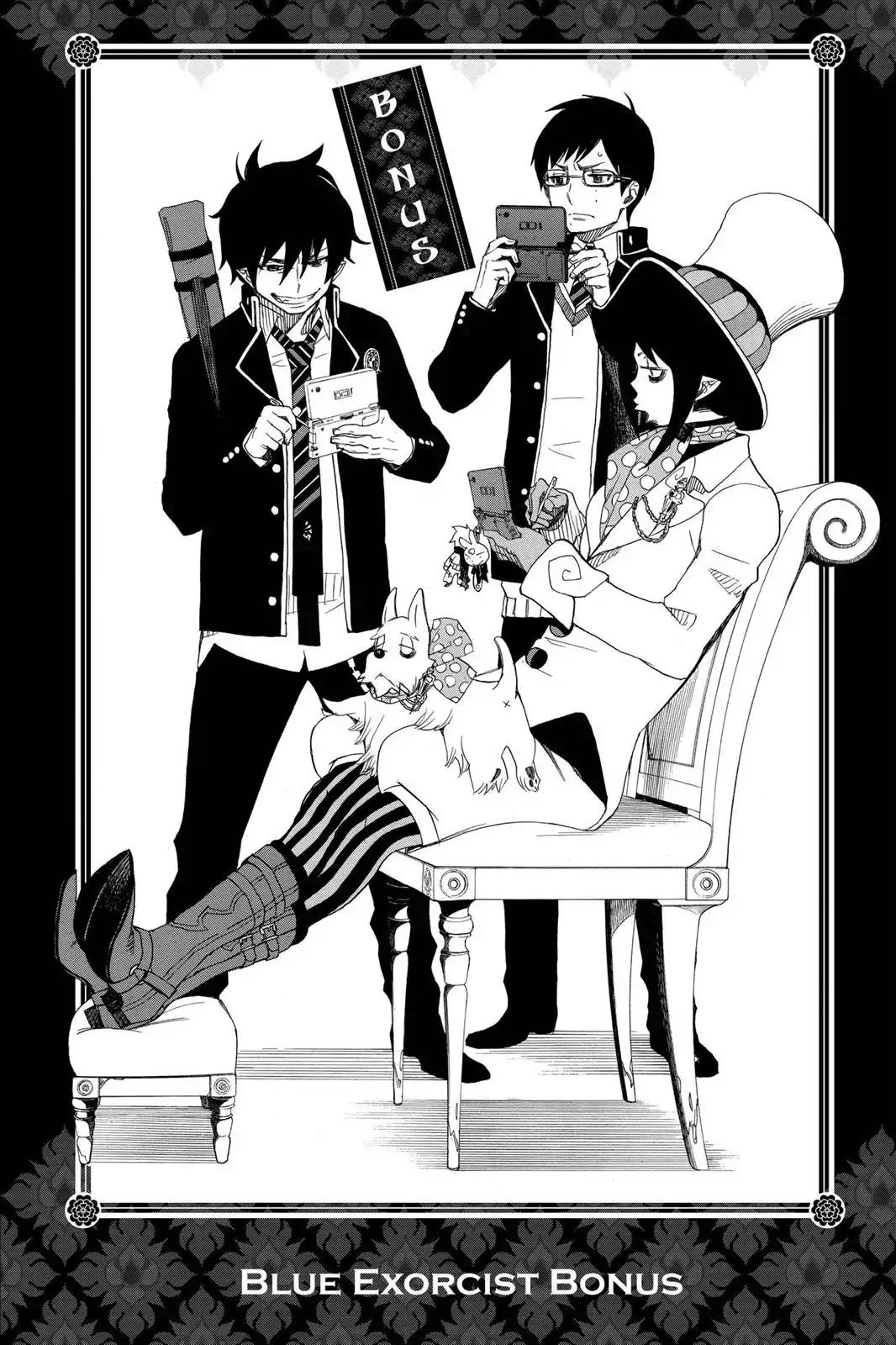 Ao no Exorcist Chapter 3.5 page 1 - Vol.1 Chapter Bonus: Character Case Files, Illustrated Guide to Satan & Initial Setting Images
