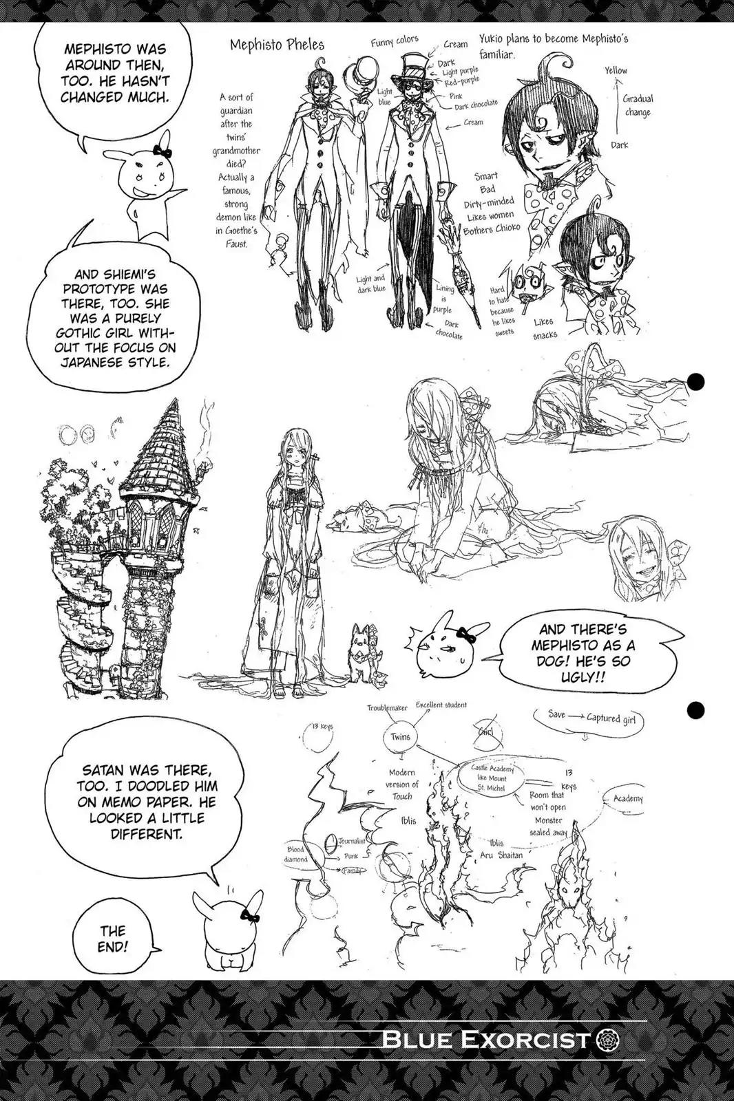 Ao no Exorcist Chapter 3.5 page 10 - Vol.1 Chapter Bonus: Character Case Files, Illustrated Guide to Satan & Initial Setting Images