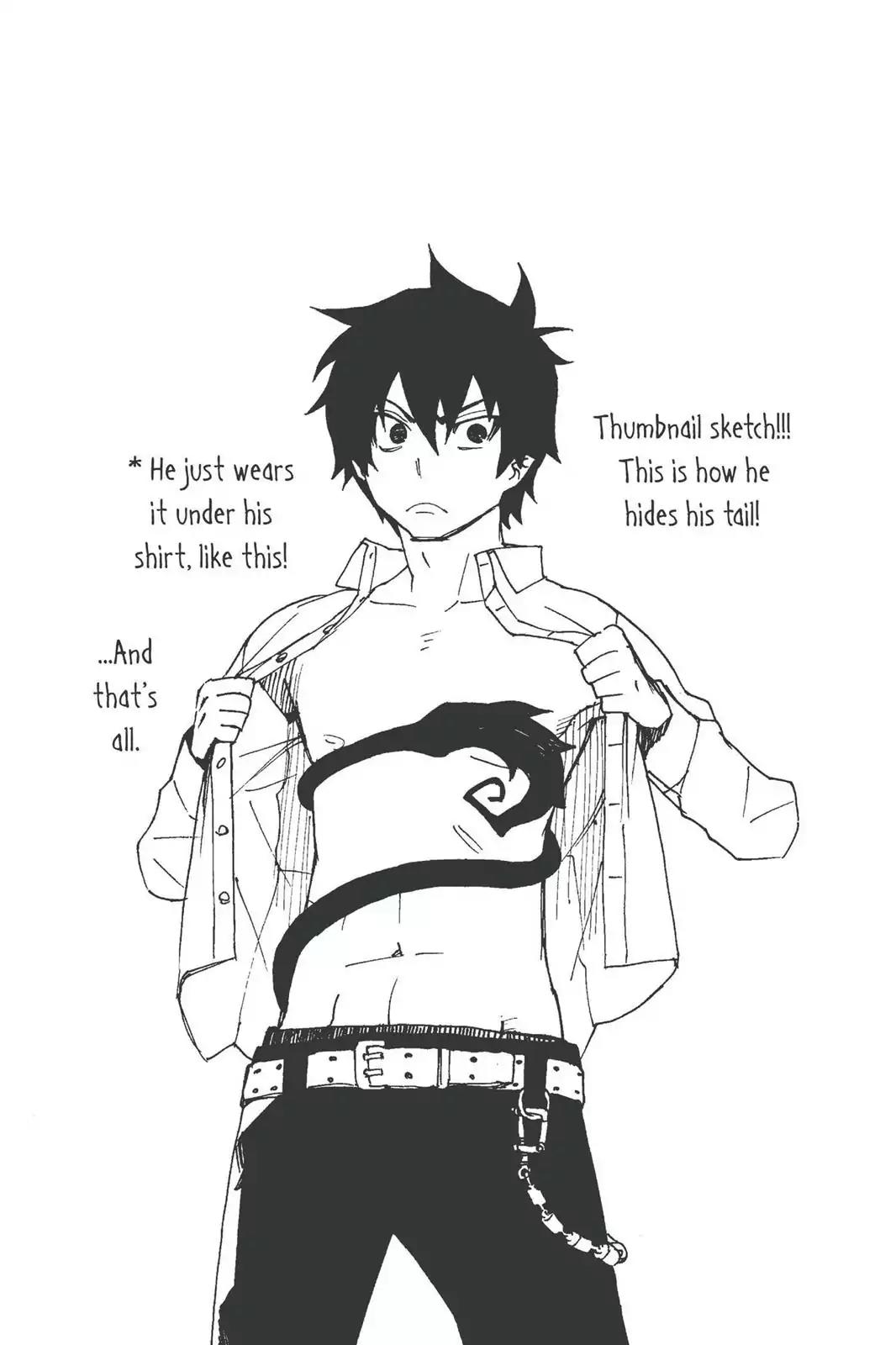 Ao no Exorcist Chapter 3.5 page 12 - Vol.1 Chapter Bonus: Character Case Files, Illustrated Guide to Satan & Initial Setting Images