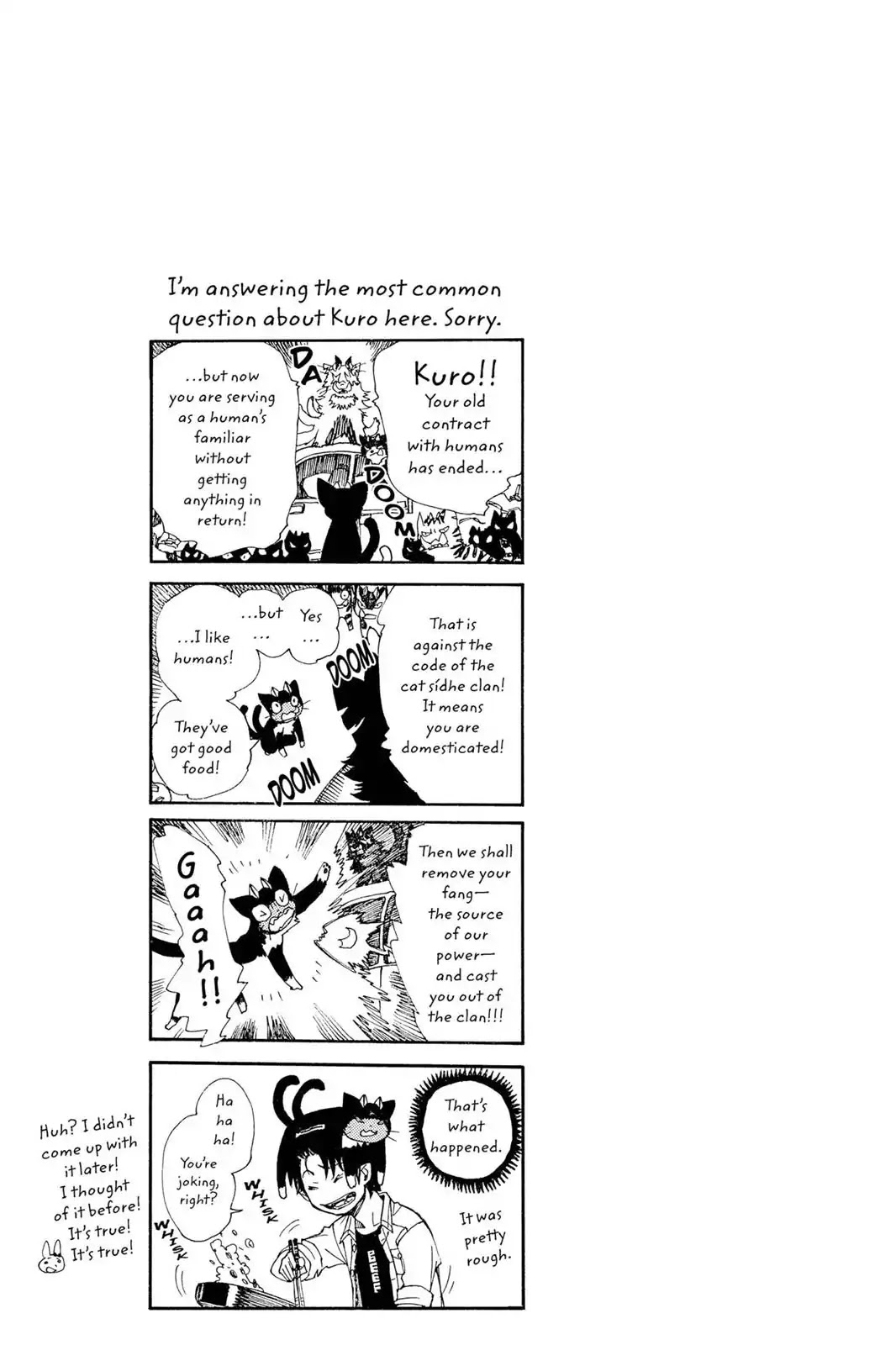Ao no Exorcist Chapter 32.5 page 7 - Vol.8 Chapter Bonus: Question Corner β