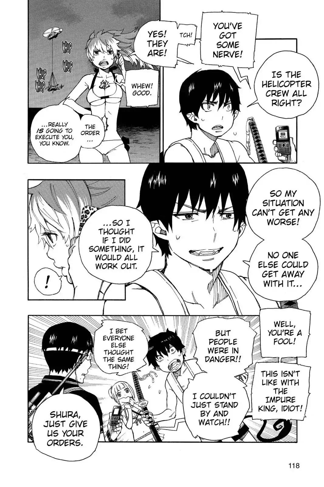 Ao no Exorcist Chapter 36 page 8 - Chapter 36: Gone With The Blue Waves
