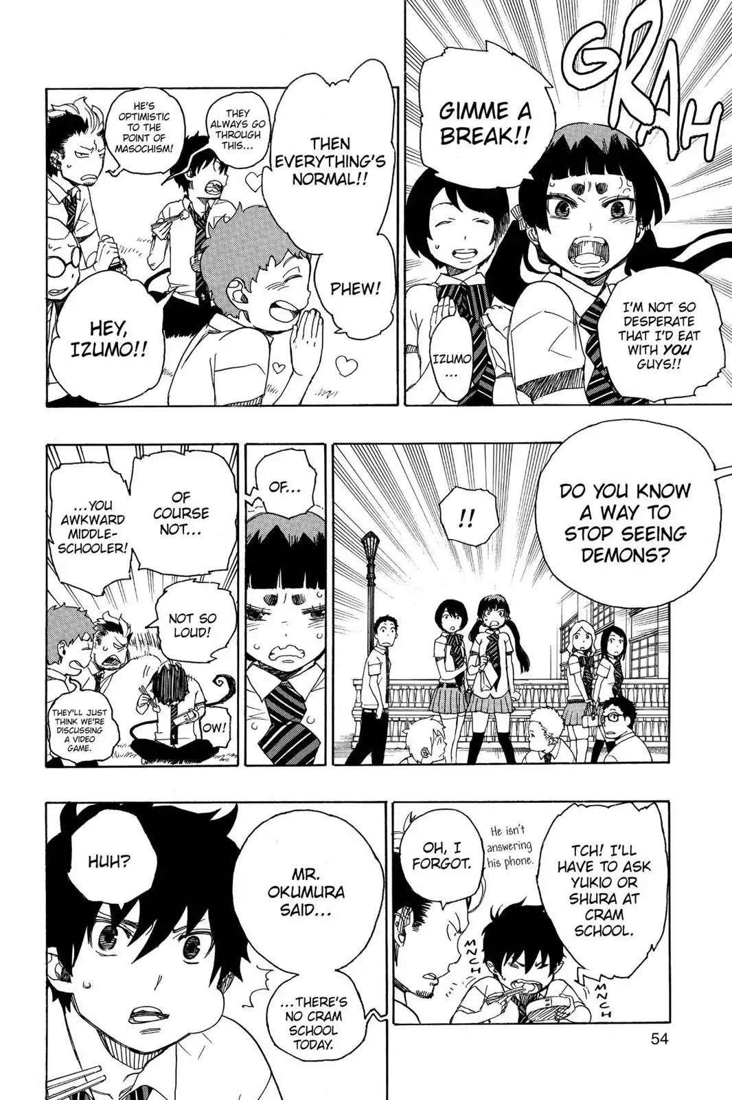 Ao no Exorcist Chapter 39 page 10 - Chapter 39: Demon Manners