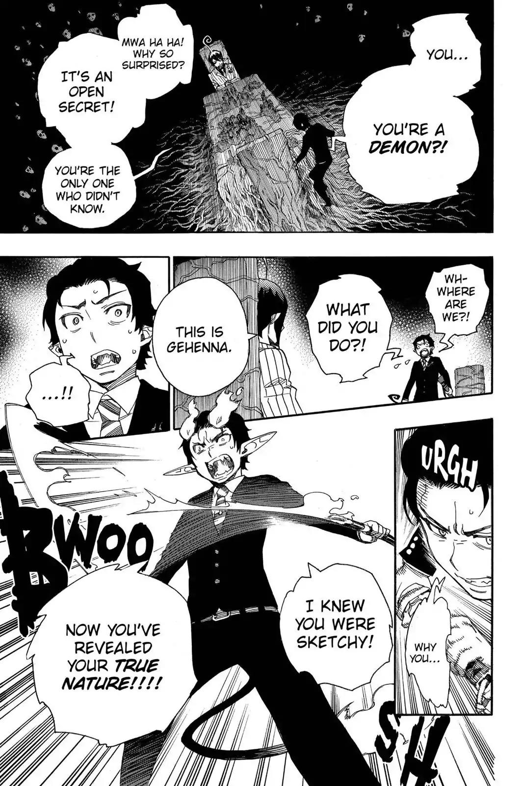 Ao no Exorcist Chapter 39 page 19 - Chapter 39: Demon Manners