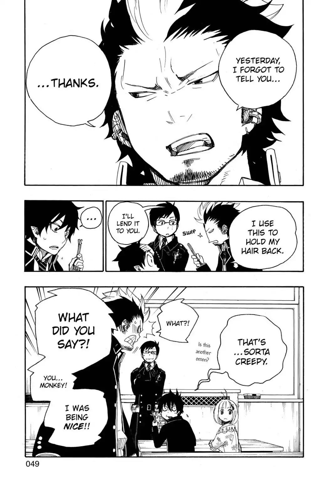 Ao no Exorcist Chapter 4 page 50 - Chapter 4: Child of A Cursed Temple