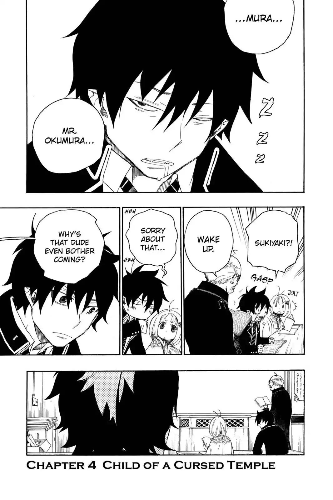 Ao no Exorcist Chapter 4 page 6 - Chapter 4: Child of A Cursed Temple