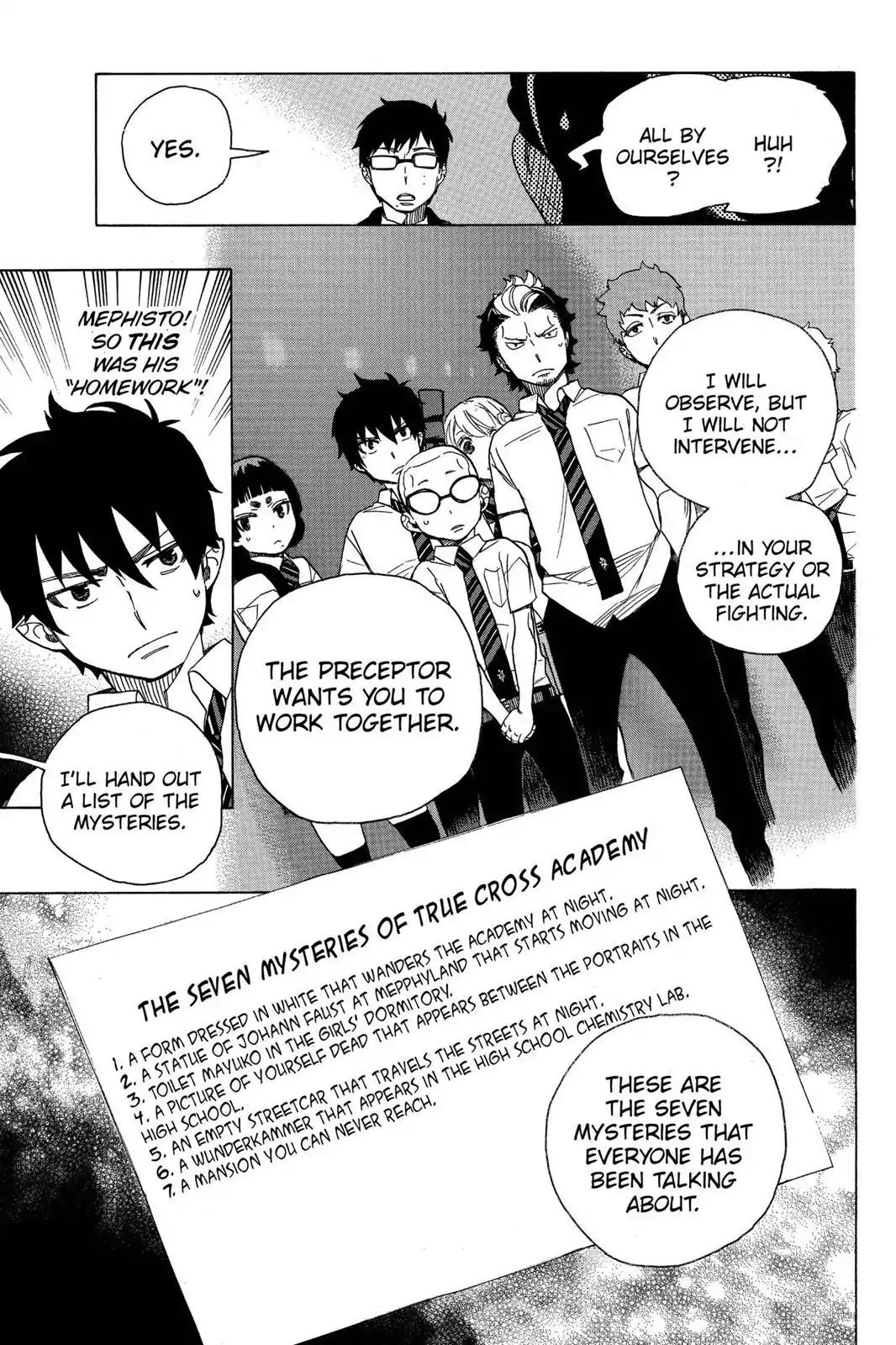 Ao no Exorcist Chapter 40 page 11 - Chapter 40: The Seven Mysteries Of True Cross Academy