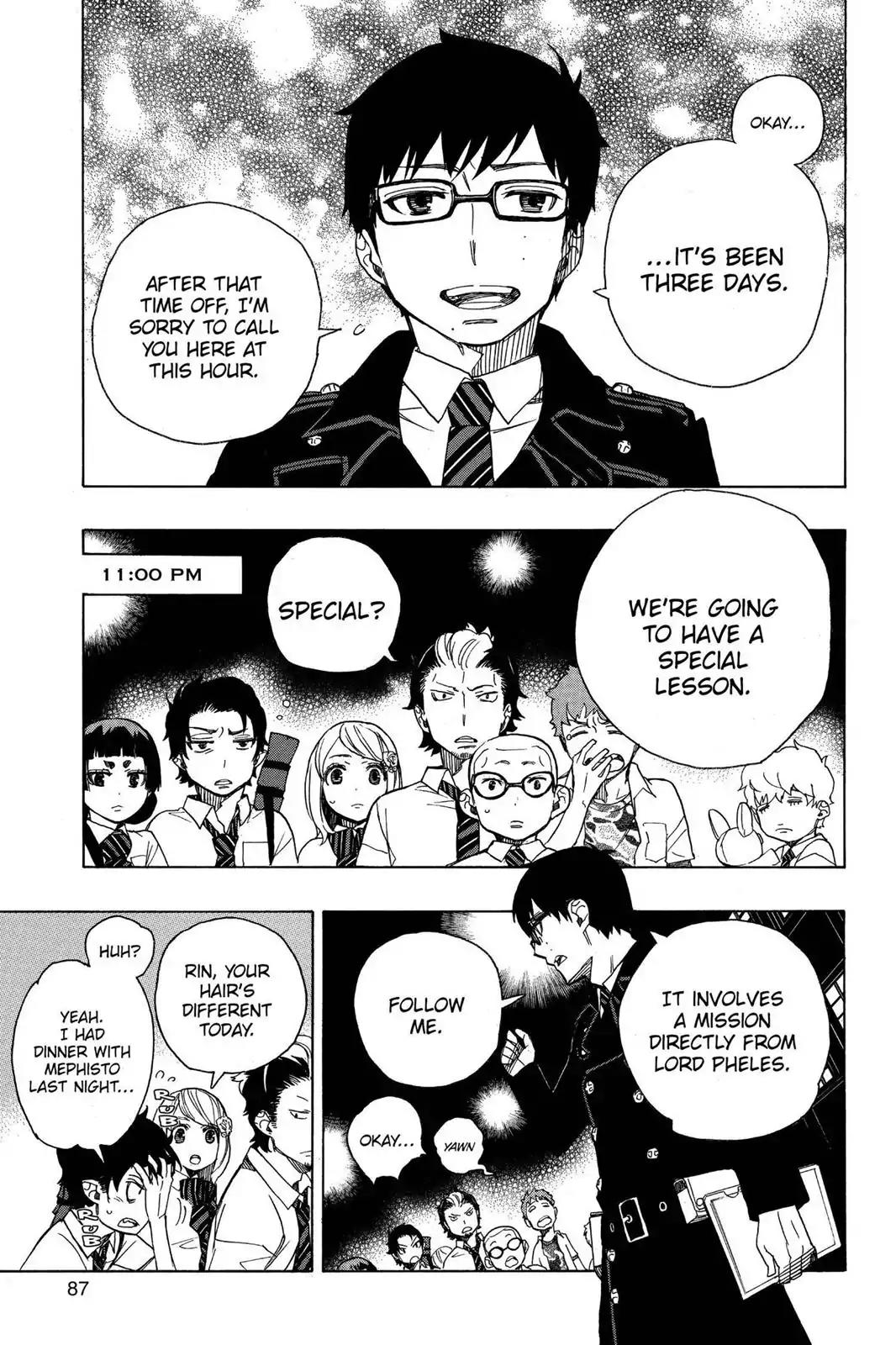 Ao no Exorcist Chapter 40 page 7 - Chapter 40: The Seven Mysteries Of True Cross Academy