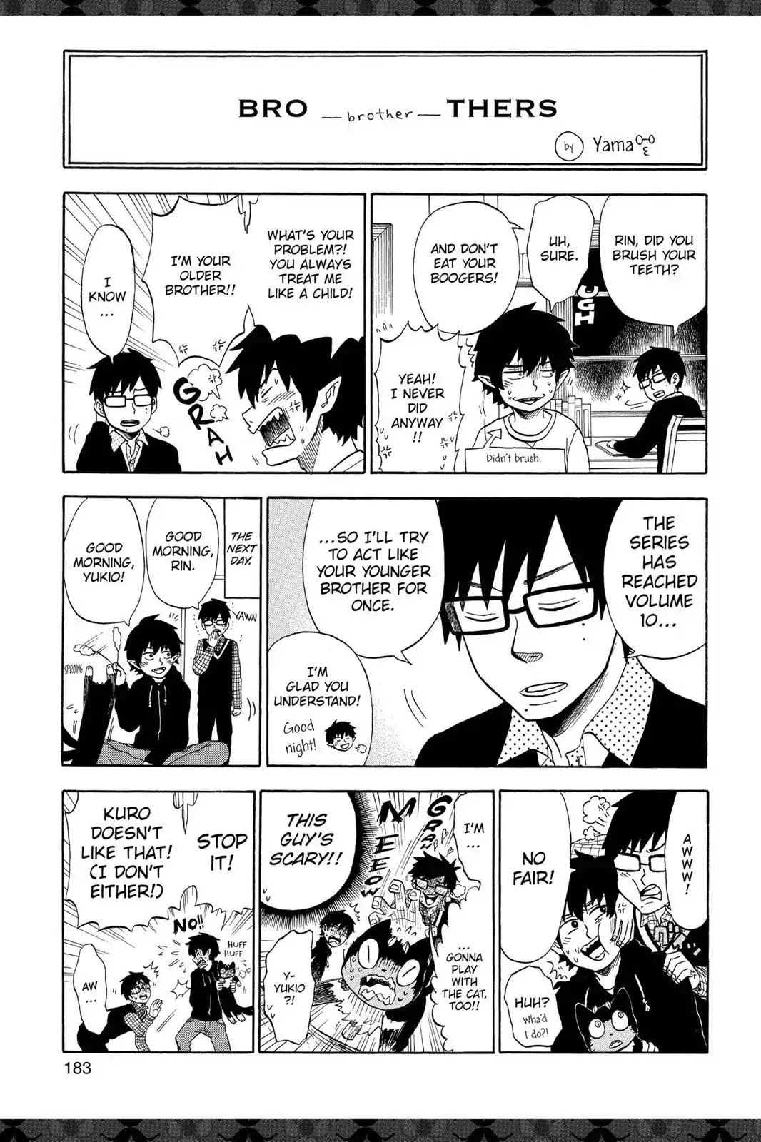Ao no Exorcist Chapter 41.6 page 19 - Vol.10 Chapter Bonus: Assistant's Short Stories, Blue Questorcist Q&A & Fan Art Corner