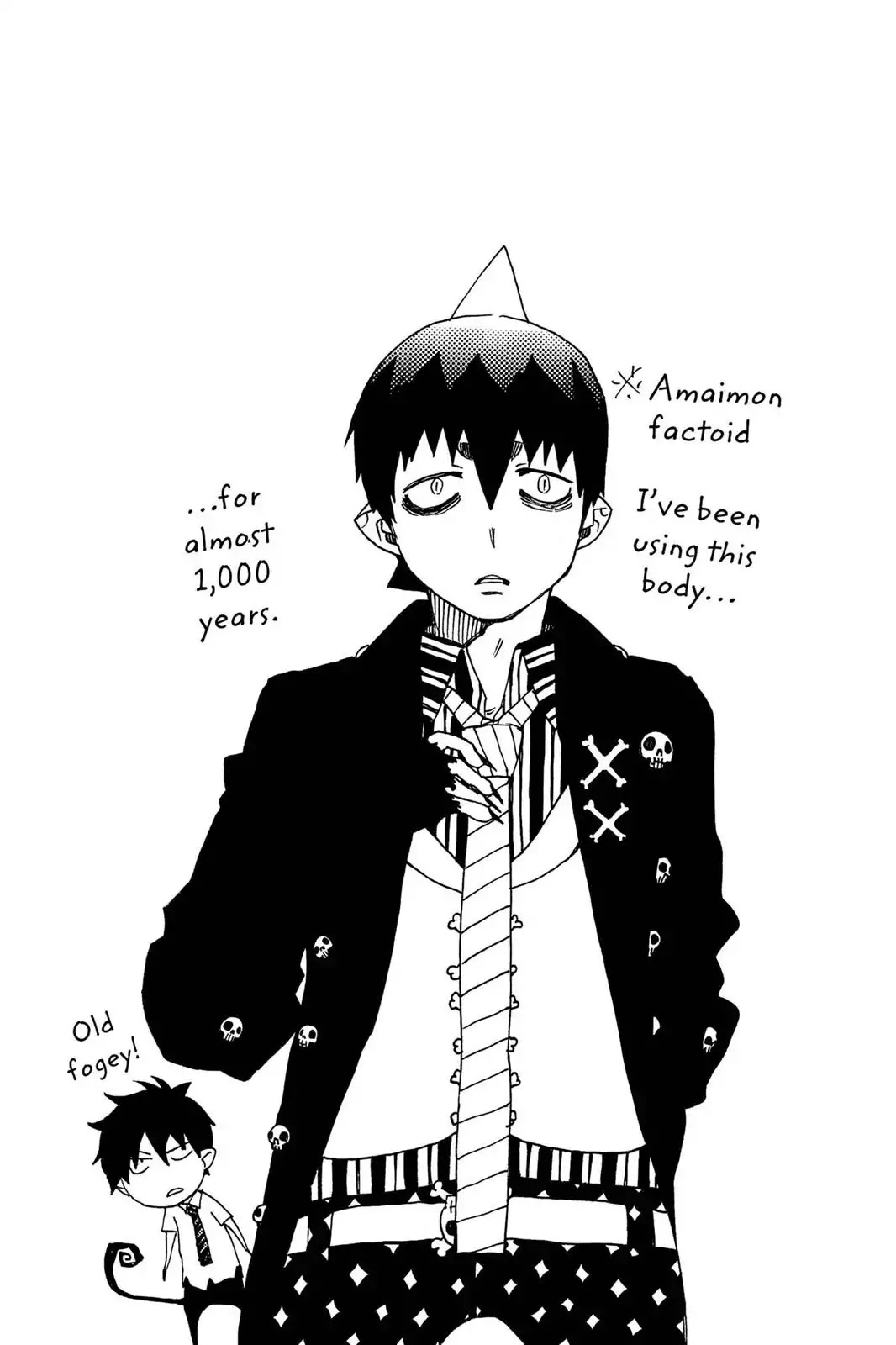 Ao no Exorcist Chapter 41.6 page 27 - Vol.10 Chapter Bonus: Assistant's Short Stories, Blue Questorcist Q&A & Fan Art Corner