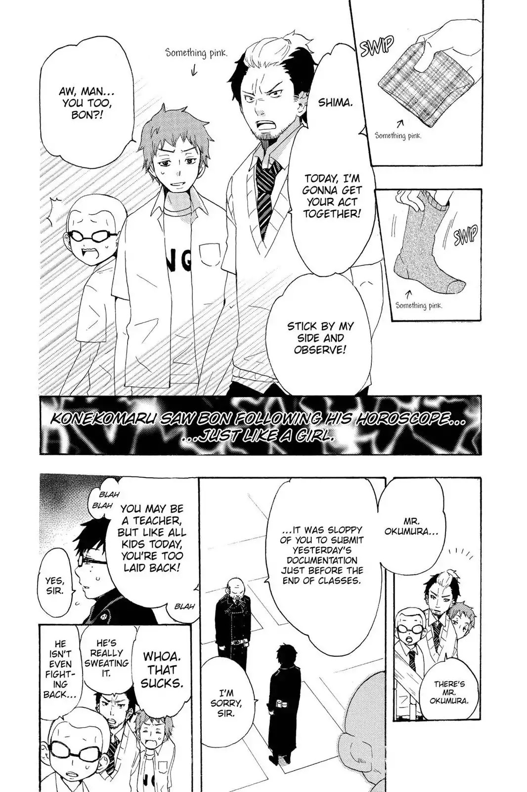 Ao no Exorcist Chapter 41.6 page 3 - Vol.10 Chapter Bonus: Assistant's Short Stories, Blue Questorcist Q&A & Fan Art Corner