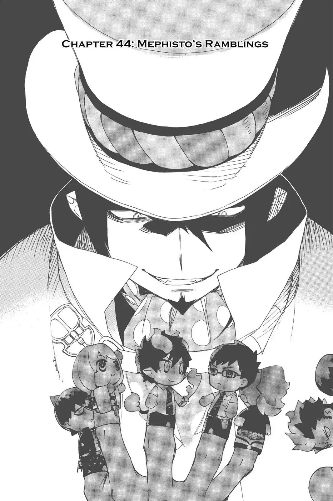 Ao no Exorcist Chapter 44 page 1 - Chapter 44: Mephisto's Ramblings