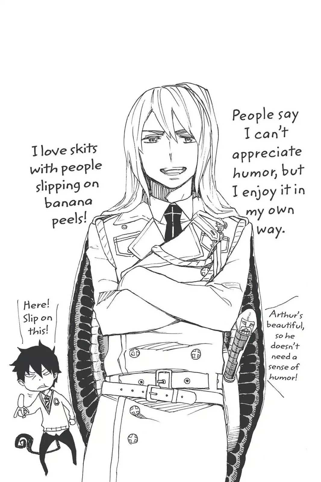 Ao no Exorcist Chapter 47.5 page 10 - Vol.11 Chapter Bonus: Character Case Files, Blue Questorcist Q&A & Fan Art Corner
