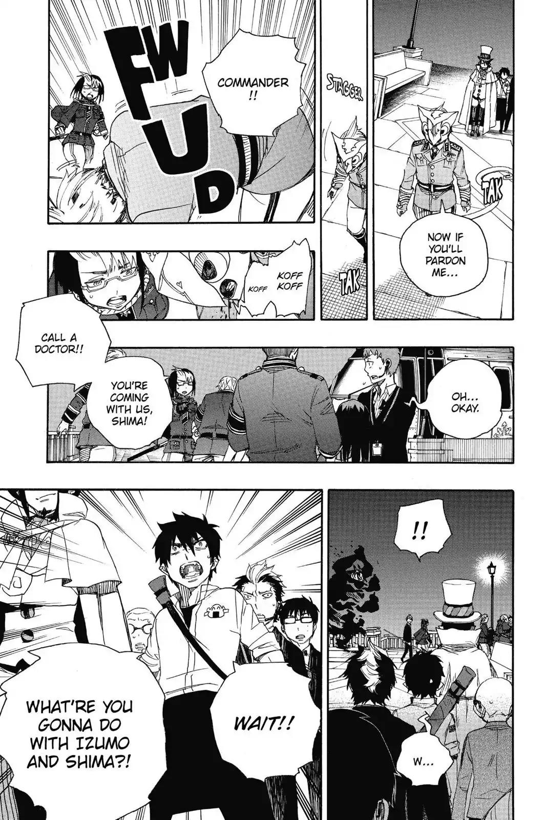 Ao no Exorcist Chapter 49 page 21 - Chapter 49: True Cross Academy Festival—The Final Night