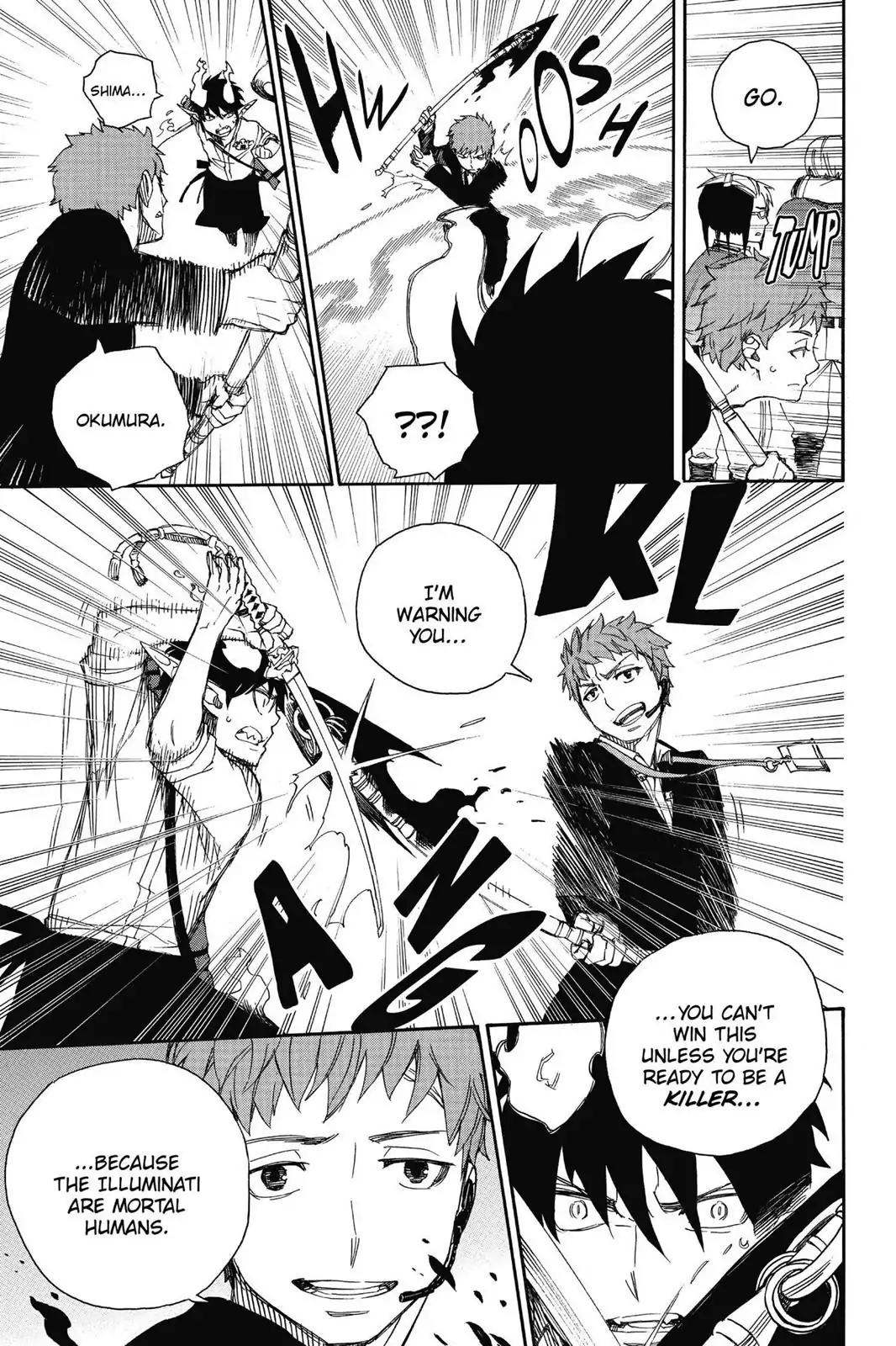 Ao no Exorcist Chapter 49 page 23 - Chapter 49: True Cross Academy Festival—The Final Night