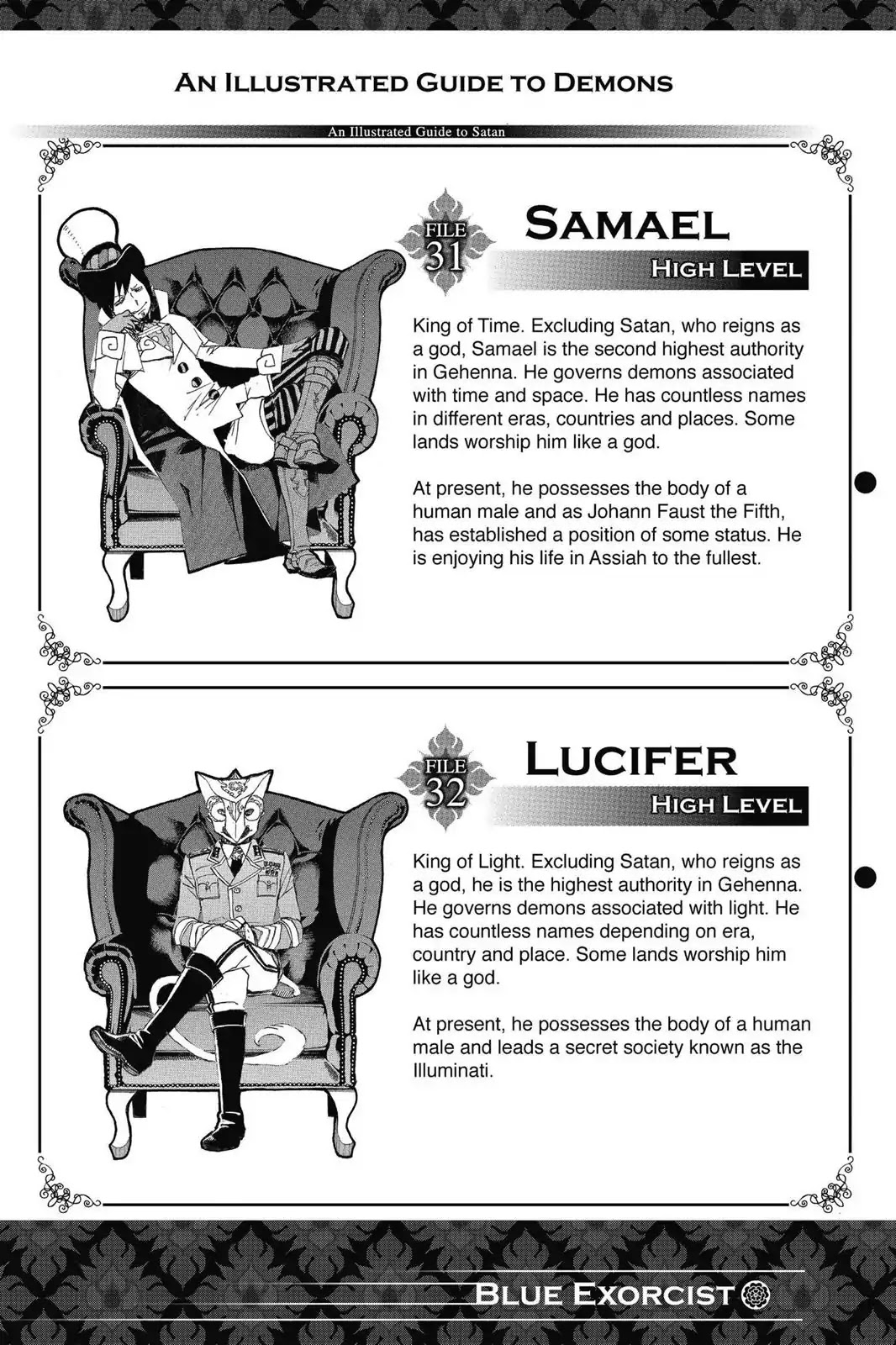 Ao no Exorcist Chapter 52.5 page 2 - Vol.12 Chapter Bonus: An Illustrated Guide to Demons (1)