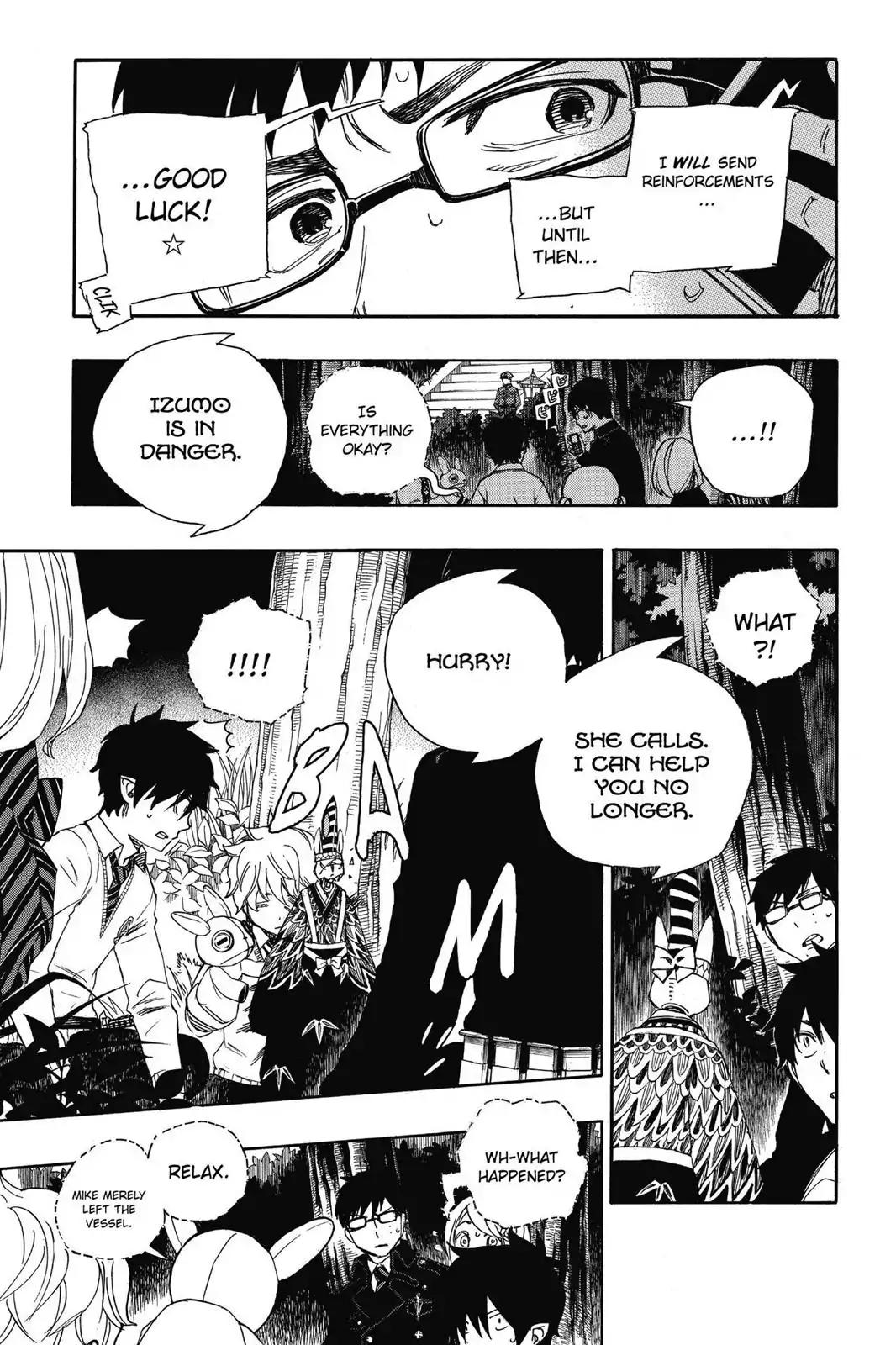 Ao no Exorcist Chapter 54 page 22 - Chapter 54: I'm Not Going Back to the Order