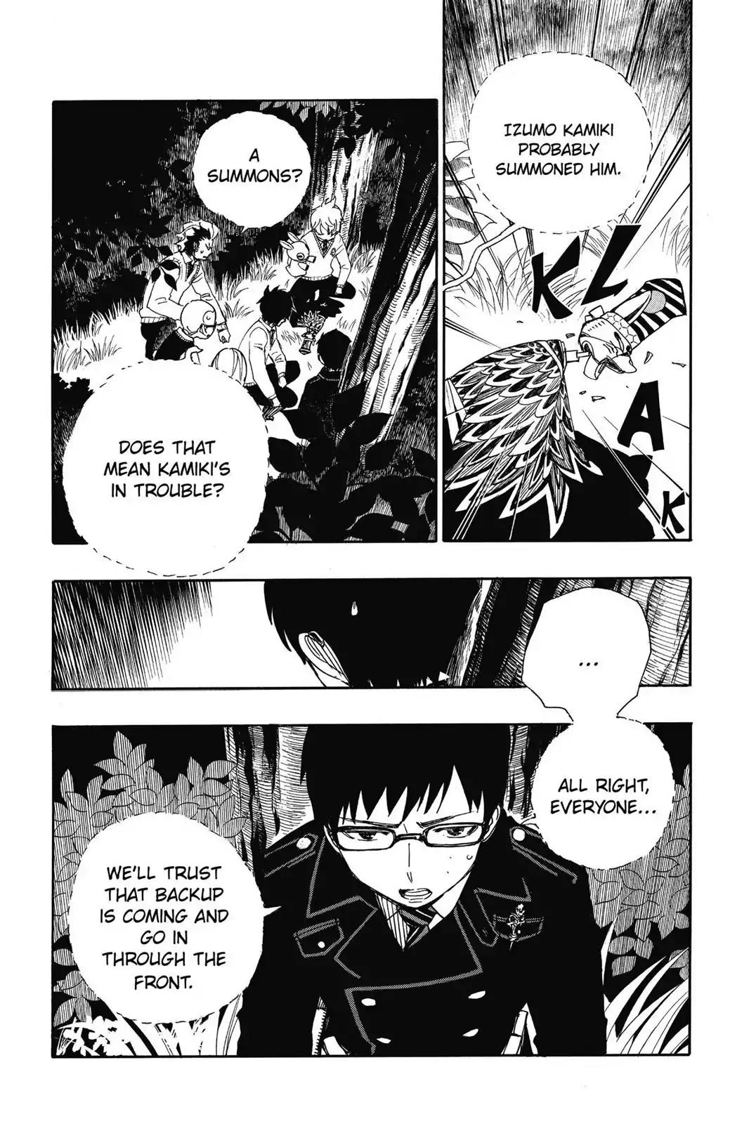 Ao no Exorcist Chapter 54 page 23 - Chapter 54: I'm Not Going Back to the Order