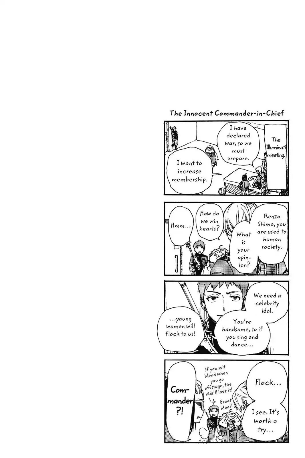 Ao no Exorcist Chapter 57.5 page 10 - Vol.13 Chapter Bonus: Blue Questorcist Q&A & Fan Art Corner