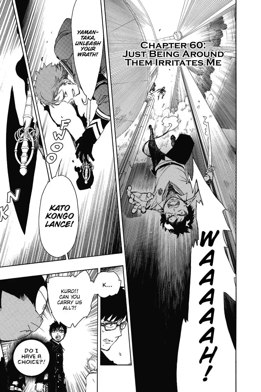 Ao no Exorcist Chapter 60 page 1 - Chapter 60: Just Being Around Them Irritates Me