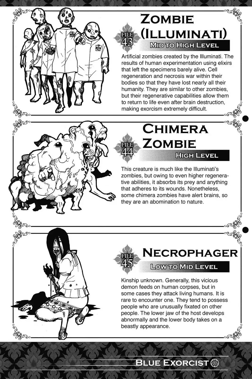 Ao no Exorcist Chapter 62.5 page 4 - Vol.14 Chapter Bonus: An Illustrated Guide to Demons (2)