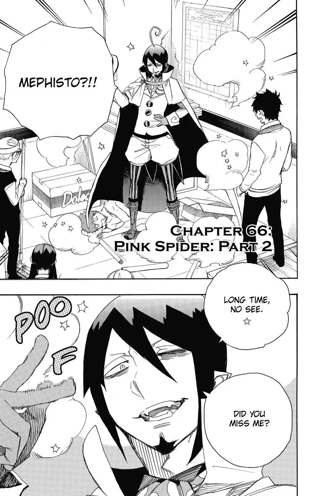 Ao no Exorcist Chapter 66 page 1 - Chapter 66: Pink Spider (2)