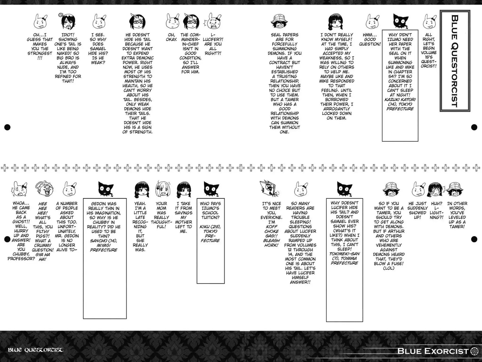 Ao no Exorcist Chapter 67.5 page 2 - Vol.15 Chapter Bonus: Blue Questorcist
