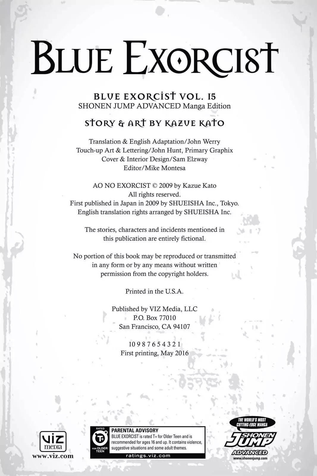 Ao no Exorcist Chapter 67.5 page 8 - Vol.15 Chapter Bonus: Blue Questorcist
