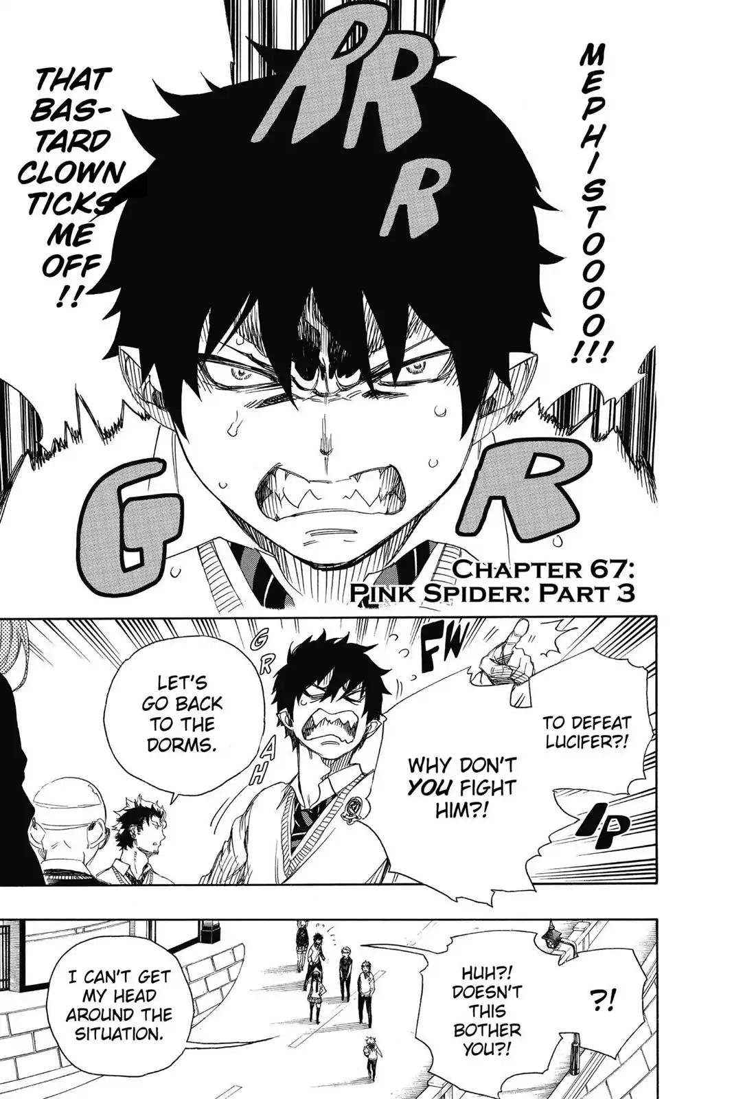 Ao no Exorcist Chapter 67 page 1 - Chapter 67: Pink Spider (3)