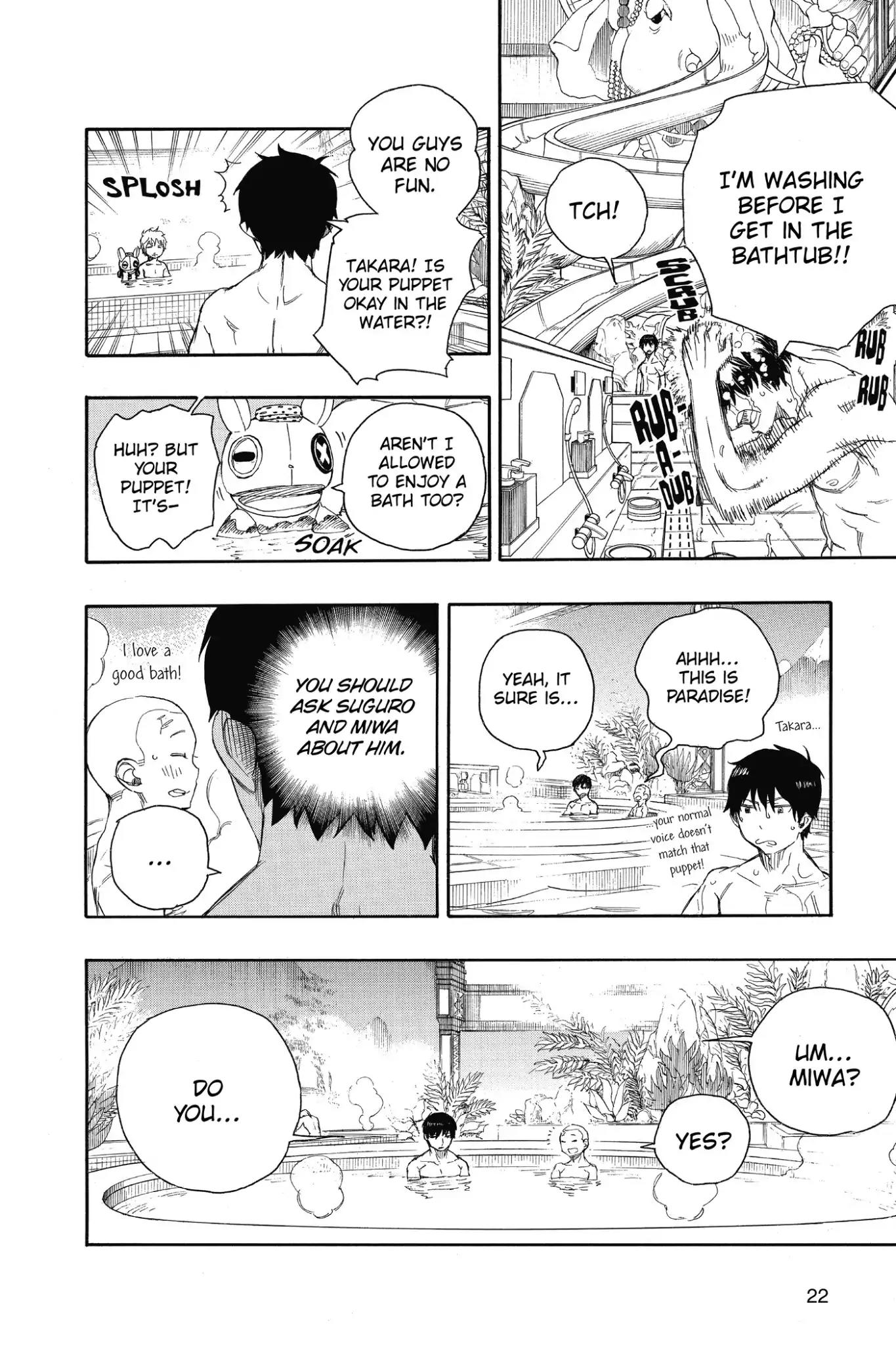Ao no Exorcist Chapter 68 page 22 - Chapter 68: Naked Festival
