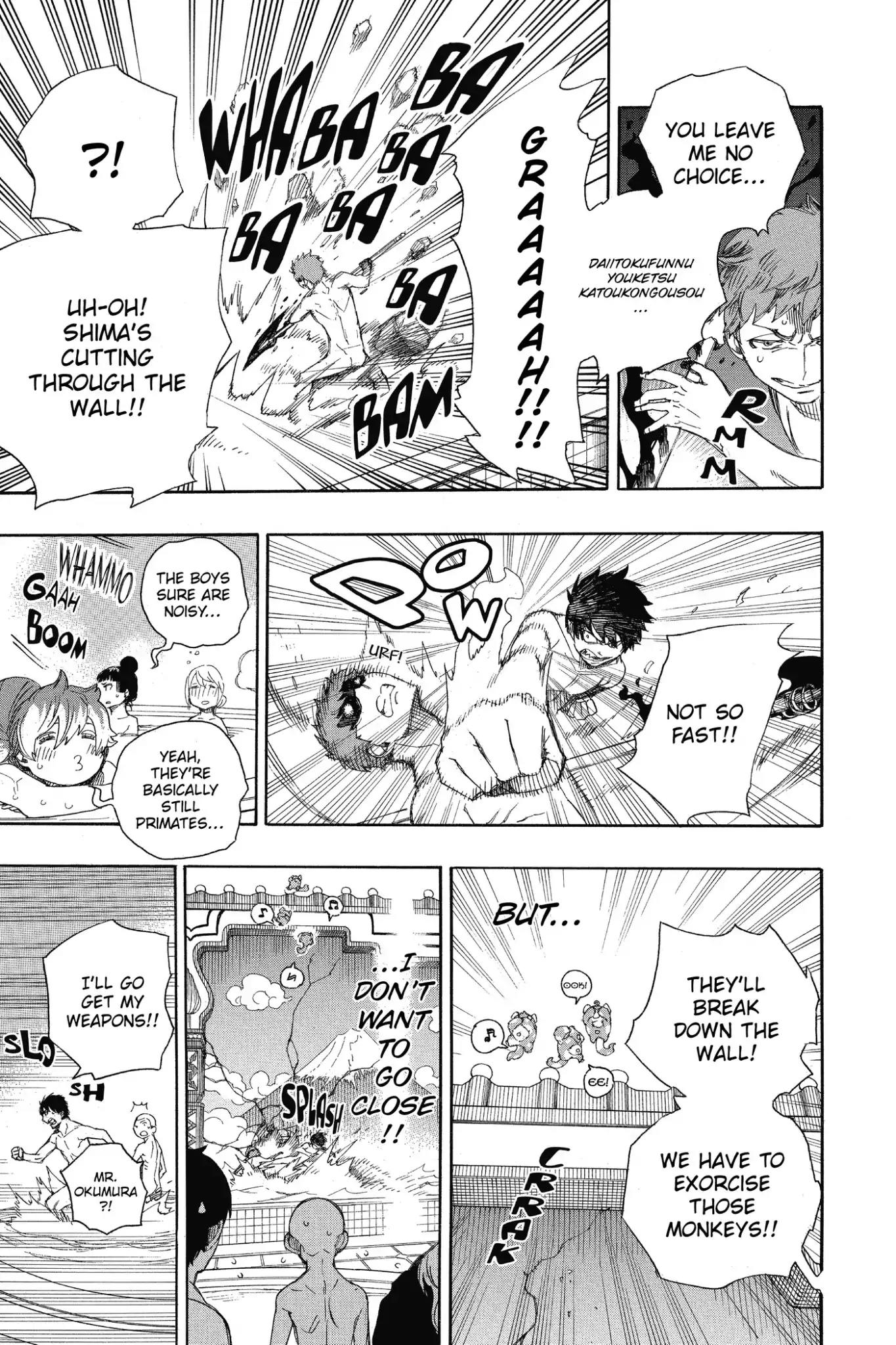 Ao no Exorcist Chapter 68 page 33 - Chapter 68: Naked Festival