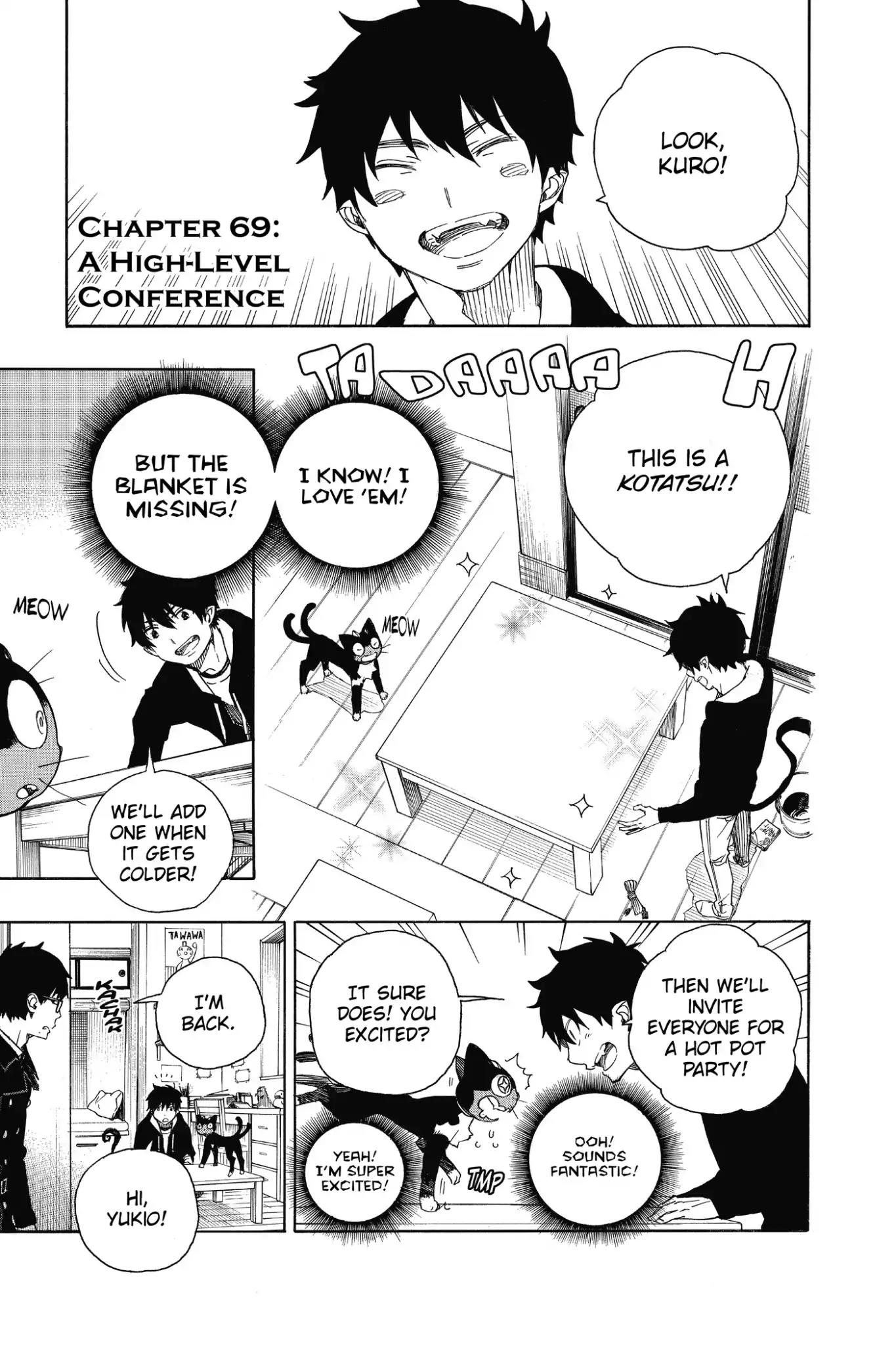 Ao no Exorcist Chapter 69 page 1 - Chapter 69: A High-Level Conference