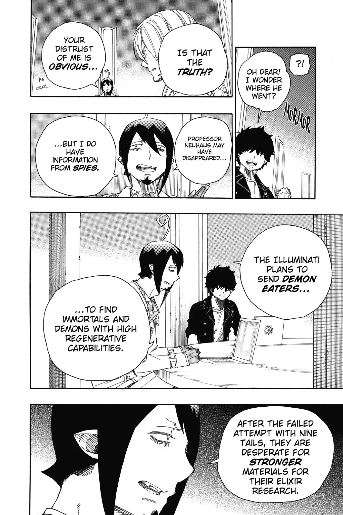 Ao no Exorcist Chapter 69 page 12 - Chapter 69: A High-Level Conference