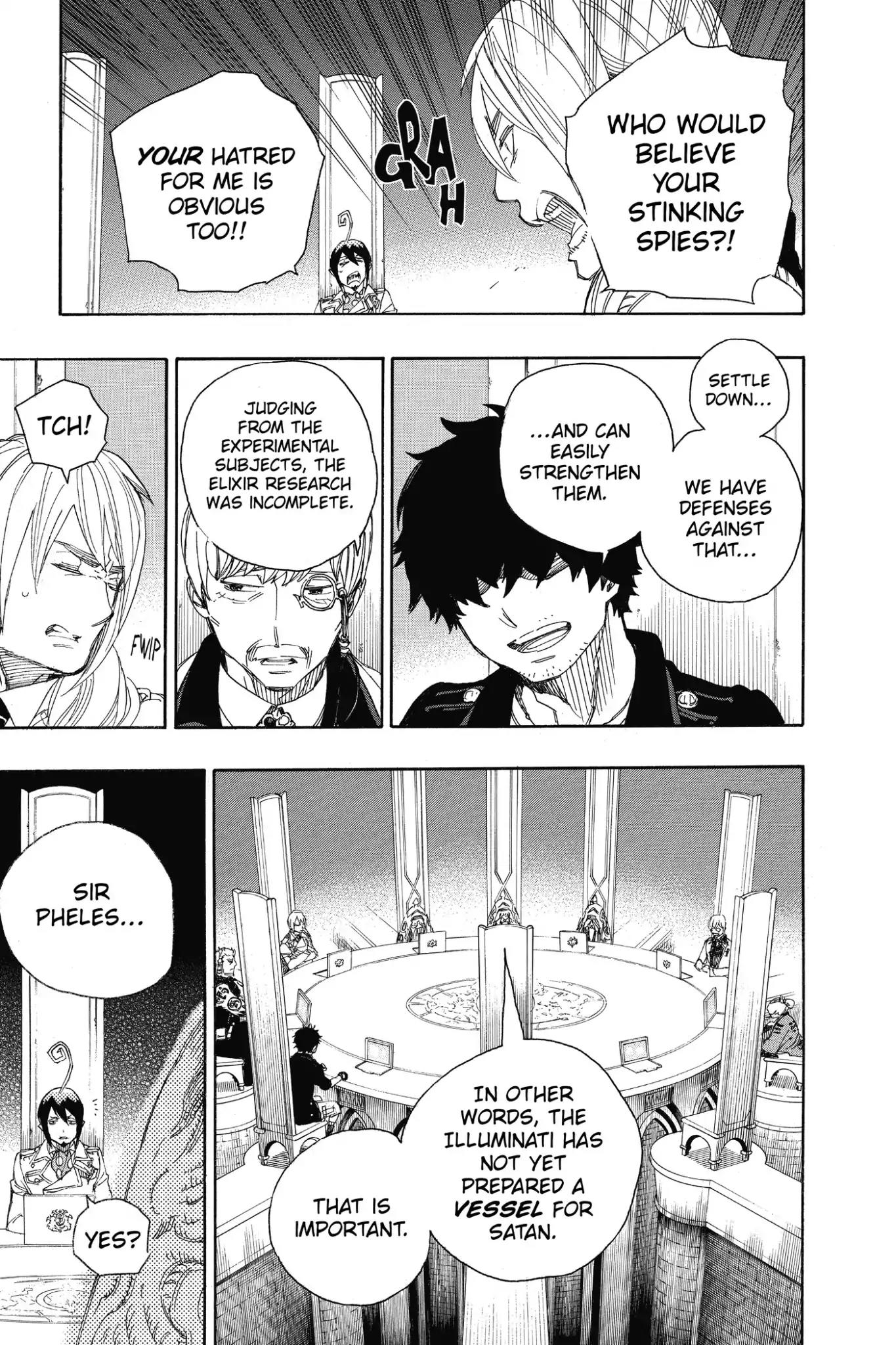 Ao no Exorcist Chapter 69 page 13 - Chapter 69: A High-Level Conference