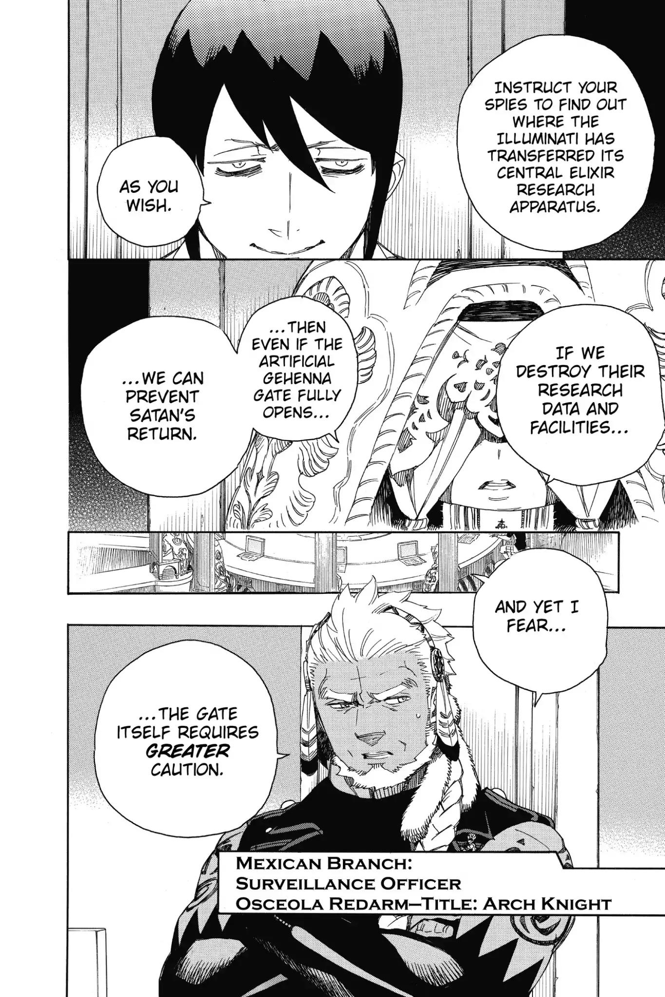 Ao no Exorcist Chapter 69 page 14 - Chapter 69: A High-Level Conference
