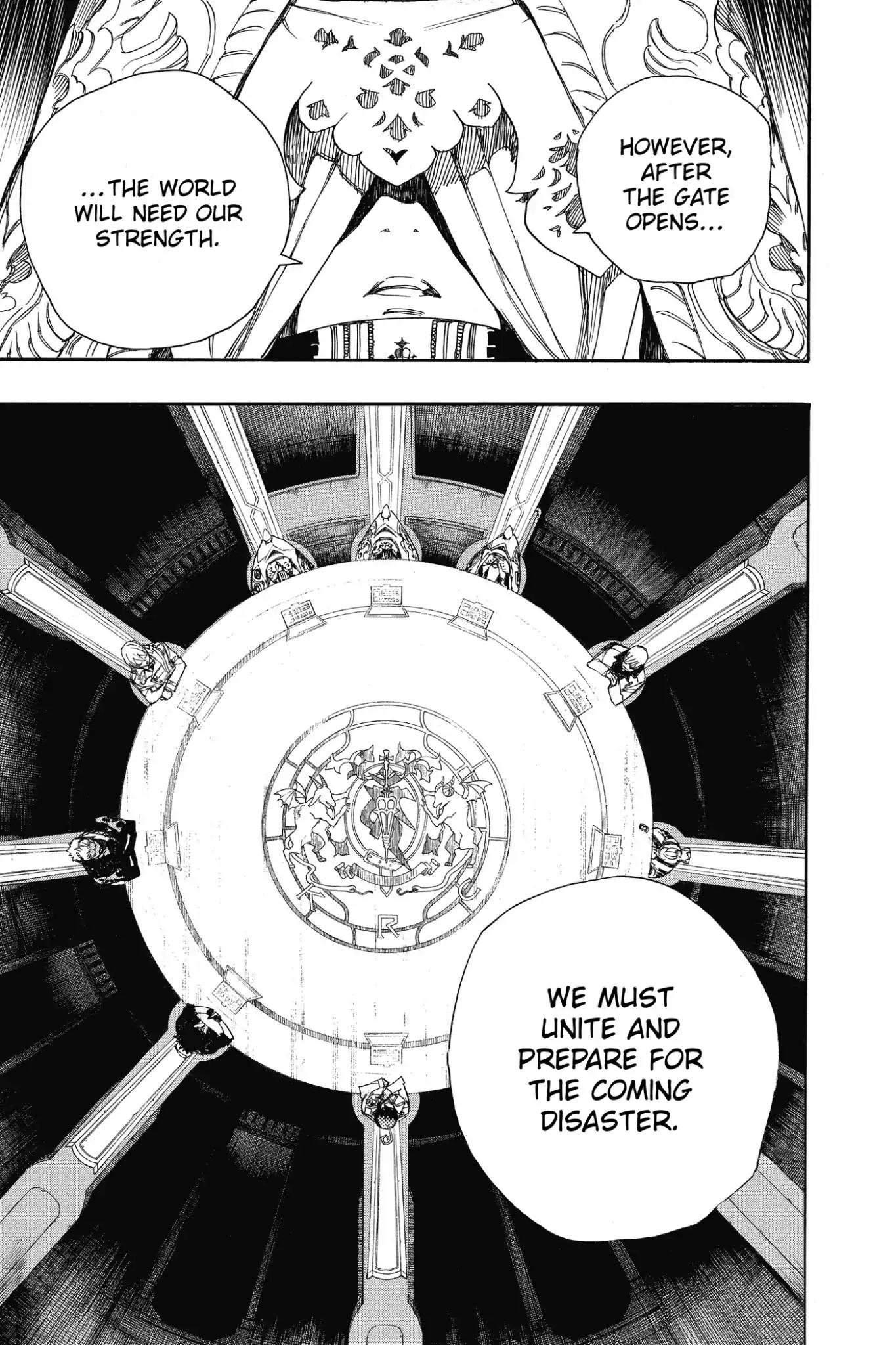 Ao no Exorcist Chapter 69 page 21 - Chapter 69: A High-Level Conference