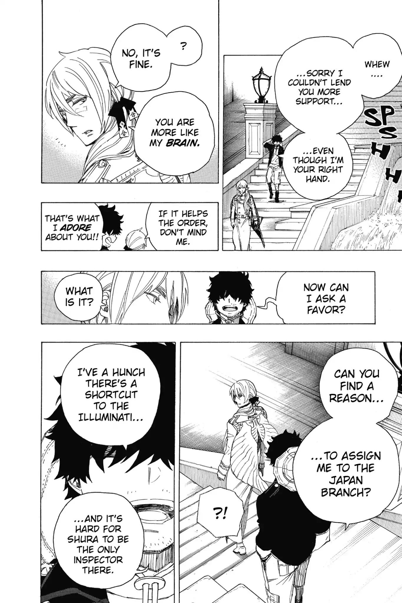 Ao no Exorcist Chapter 69 page 22 - Chapter 69: A High-Level Conference