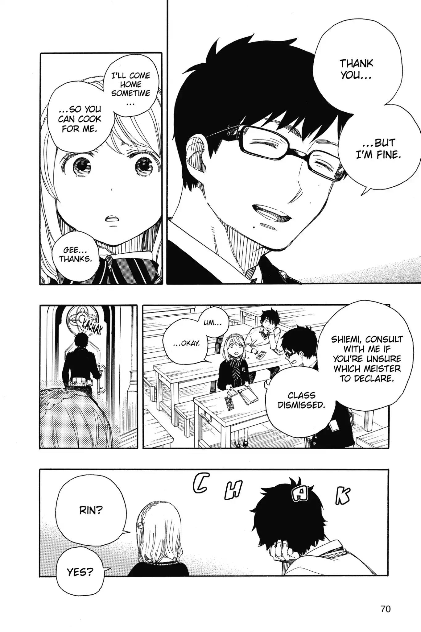 Ao no Exorcist Chapter 69 page 28 - Chapter 69: A High-Level Conference