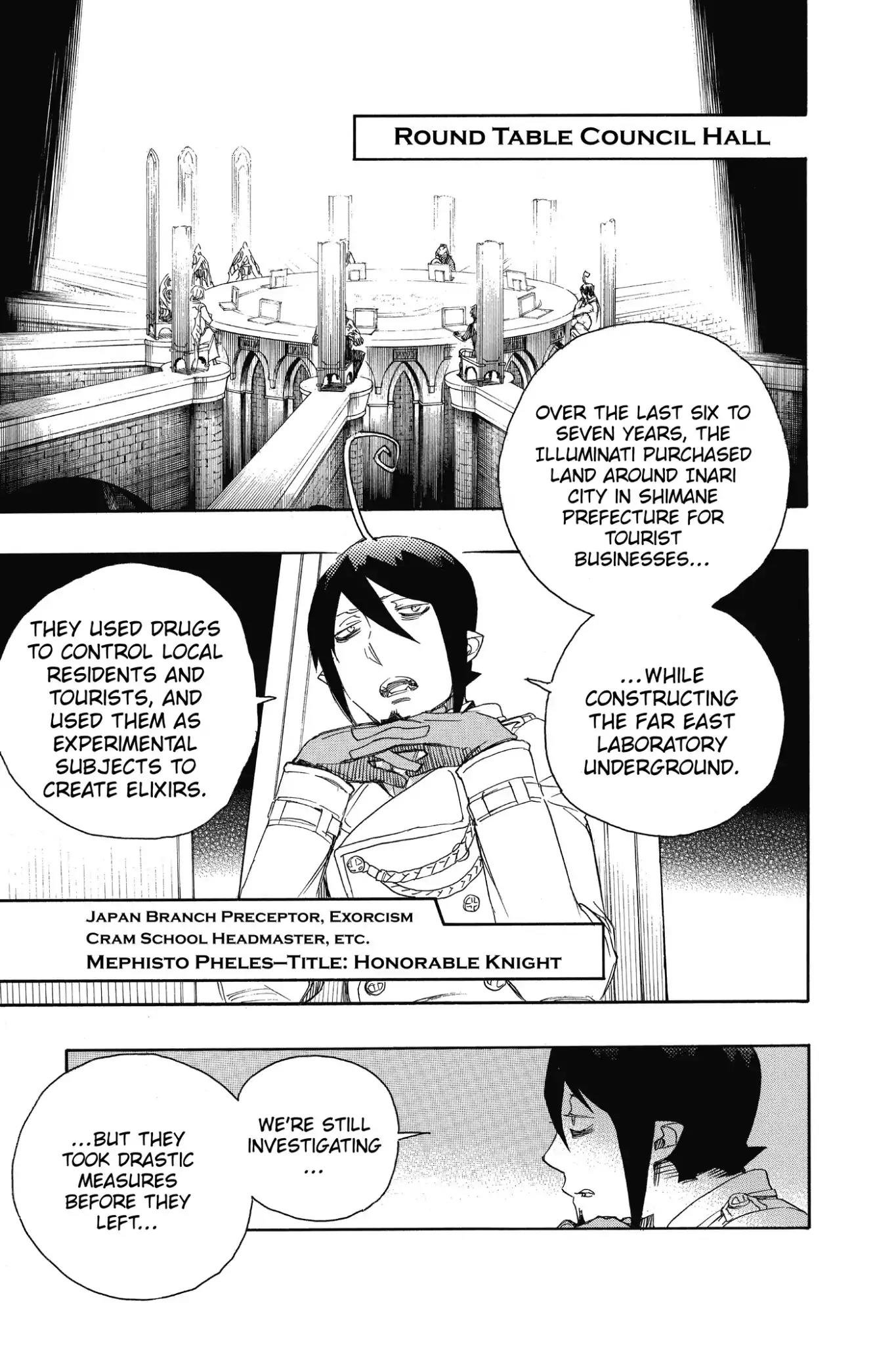 Ao no Exorcist Chapter 69 page 7 - Chapter 69: A High-Level Conference