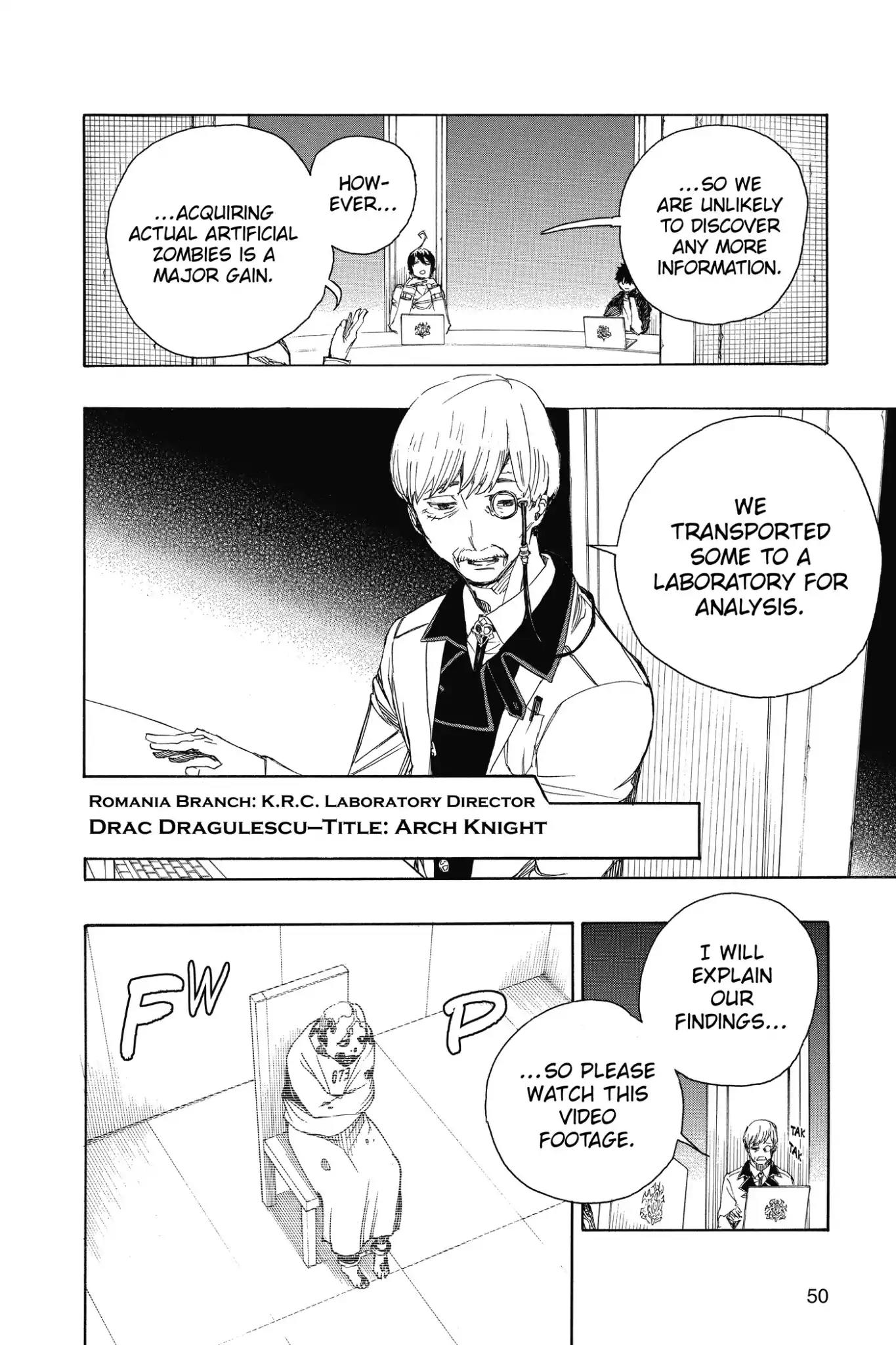 Ao no Exorcist Chapter 69 page 8 - Chapter 69: A High-Level Conference