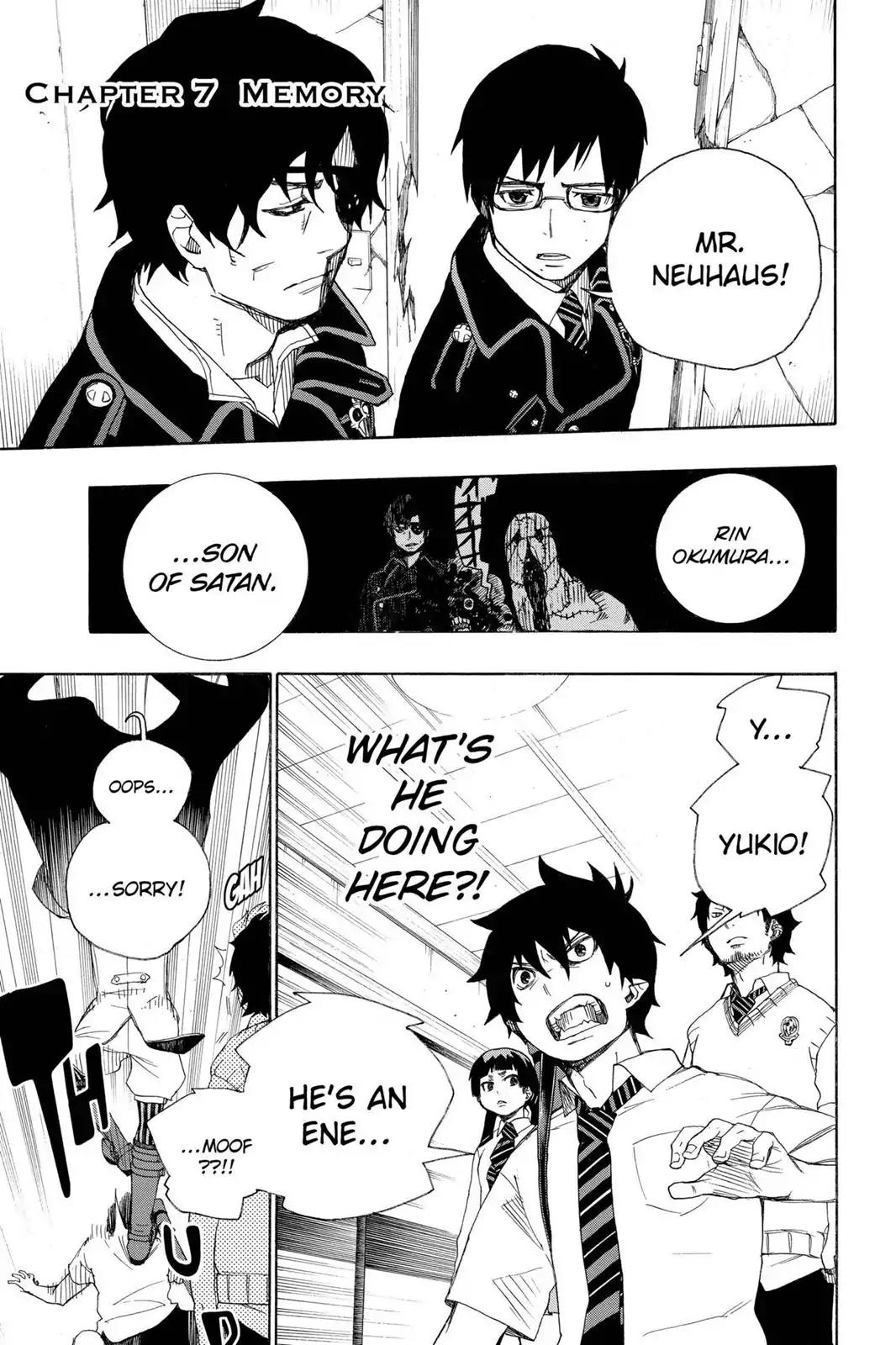 Ao no Exorcist Chapter 7 page 1 - Chapter 7: Memory