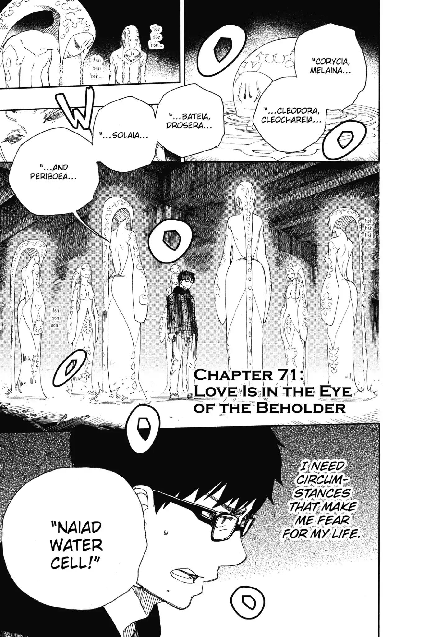 Ao no Exorcist Chapter 71 page 1 - Chapter 71: Love Is in the Eye of the Beholder