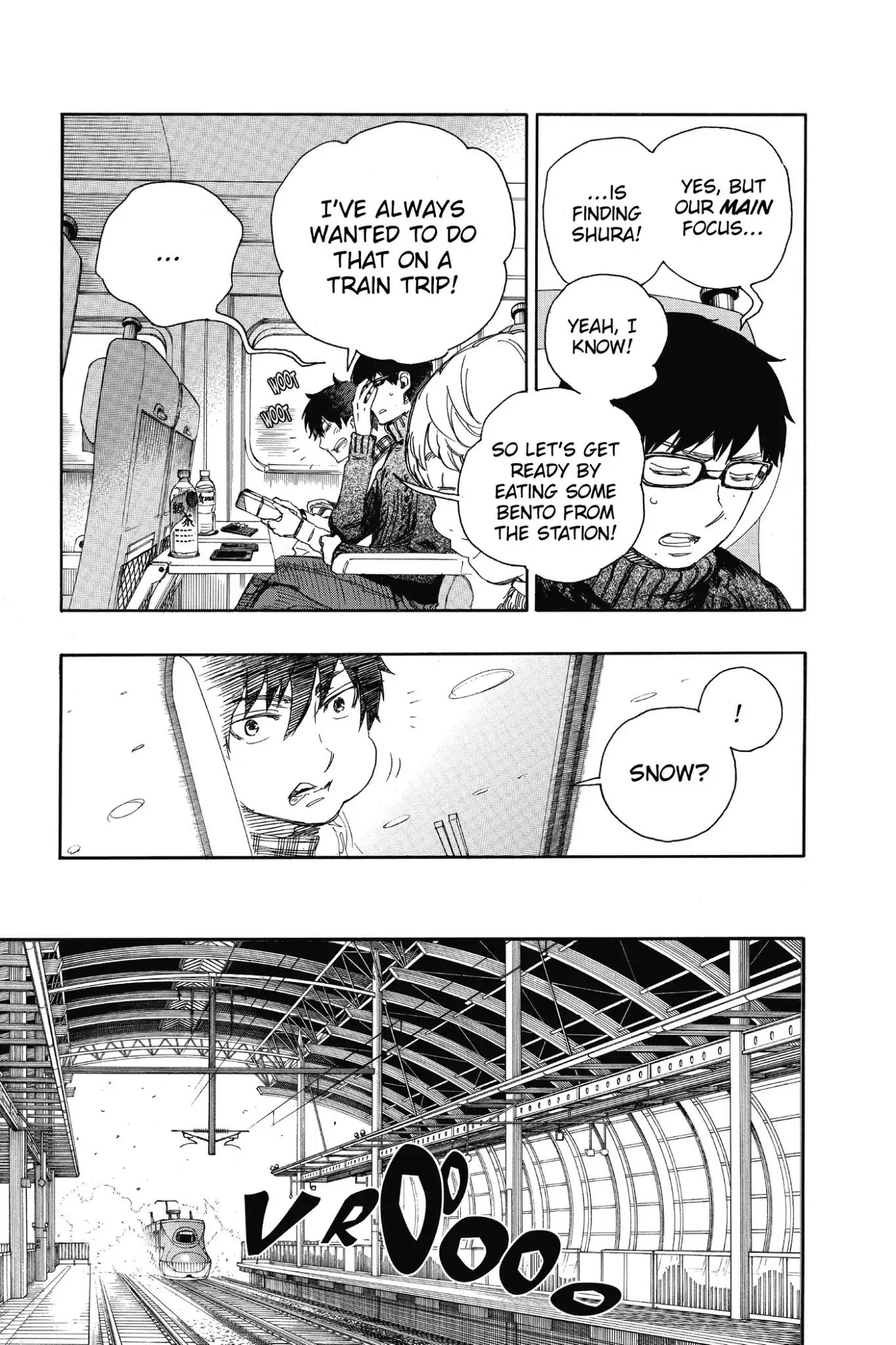 Ao no Exorcist Chapter 74 page 14 - Chapter 74: Hachinohe Station in the Snow