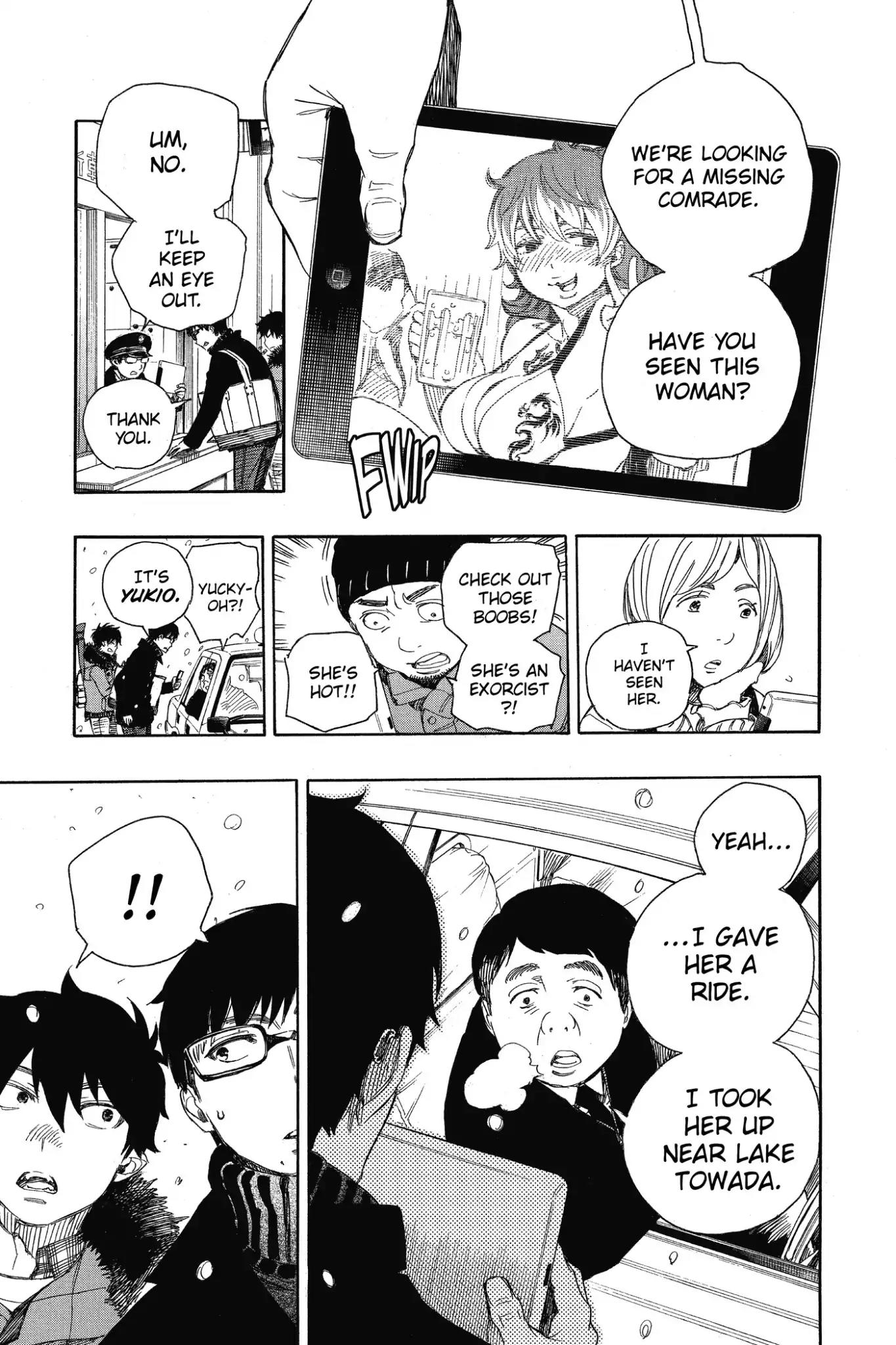 Ao no Exorcist Chapter 74 page 16 - Chapter 74: Hachinohe Station in the Snow