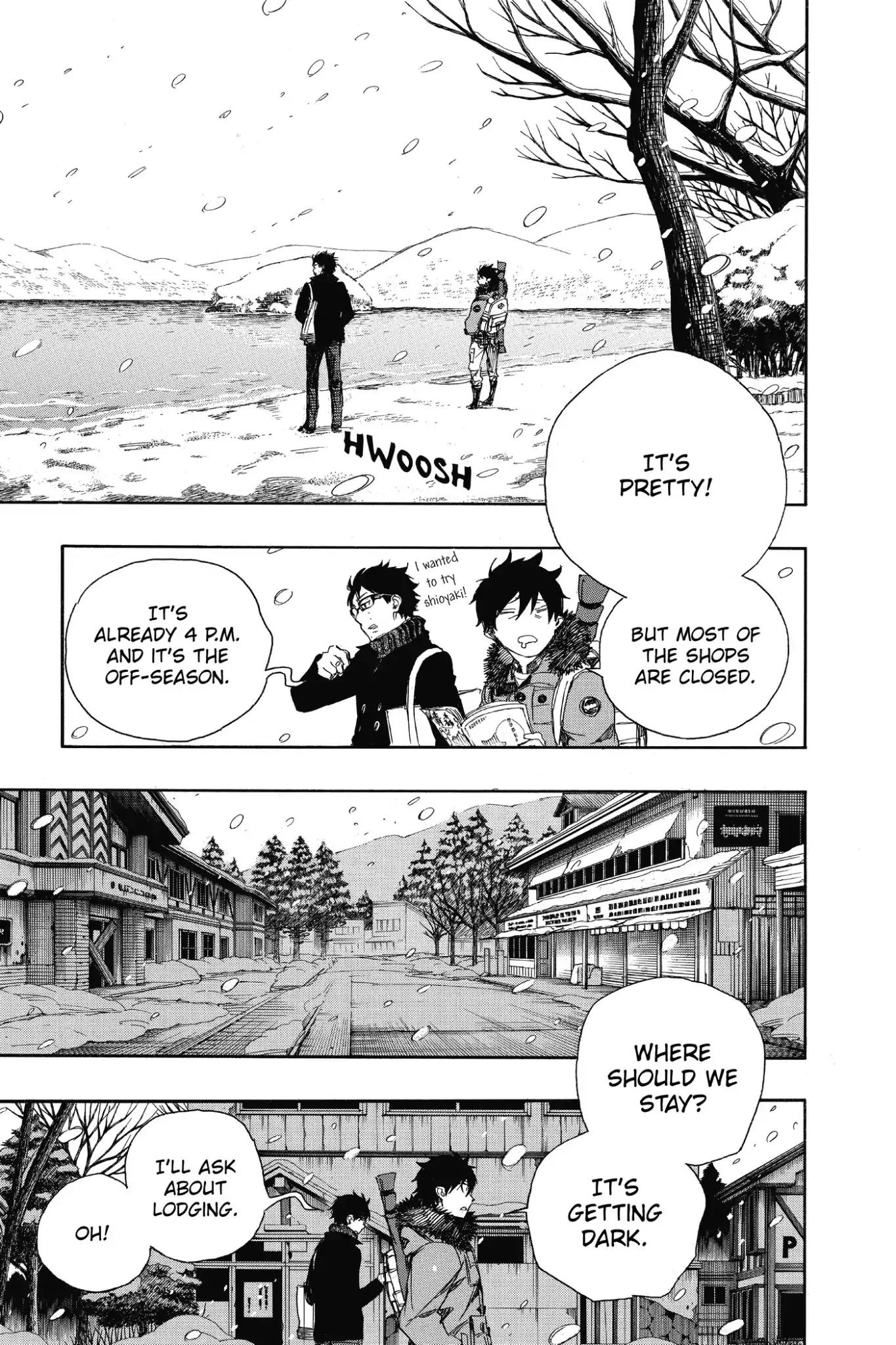 Ao no Exorcist Chapter 74 page 18 - Chapter 74: Hachinohe Station in the Snow