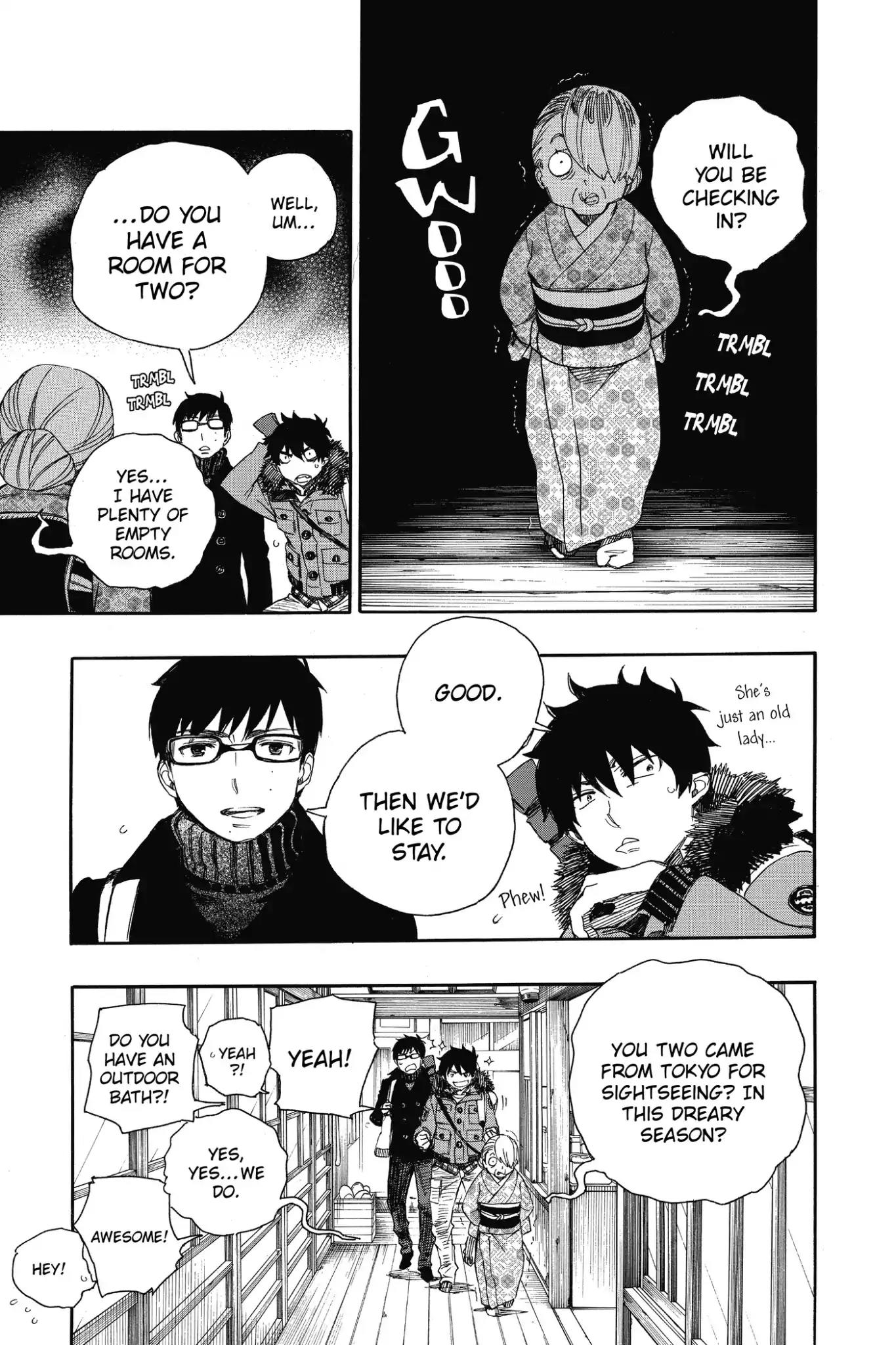 Ao no Exorcist Chapter 74 page 20 - Chapter 74: Hachinohe Station in the Snow