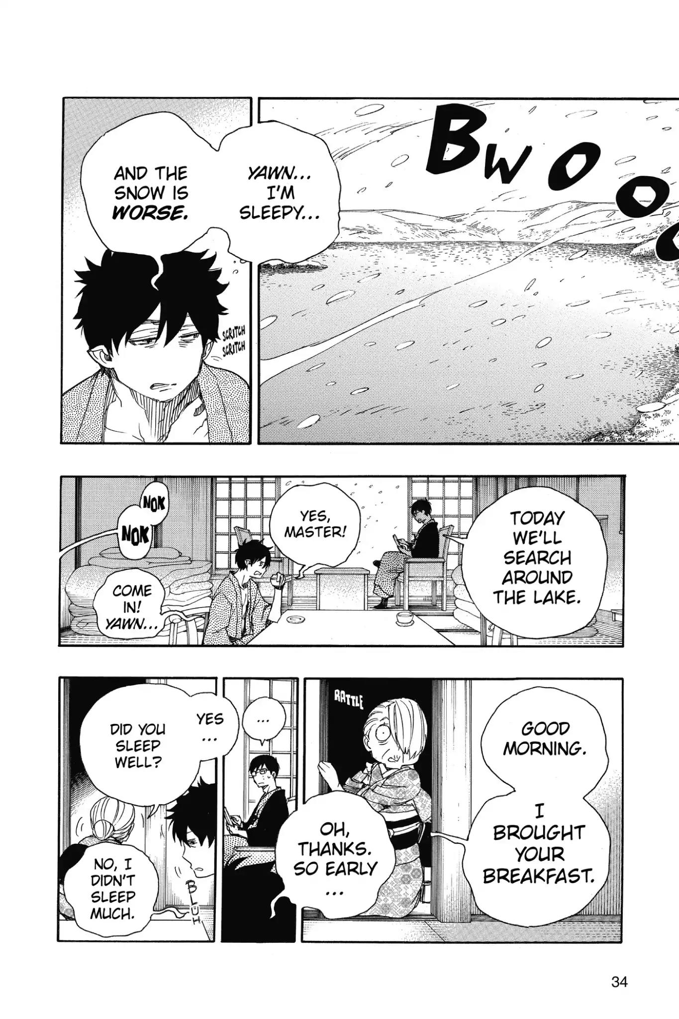 Ao no Exorcist Chapter 74 page 35 - Chapter 74: Hachinohe Station in the Snow