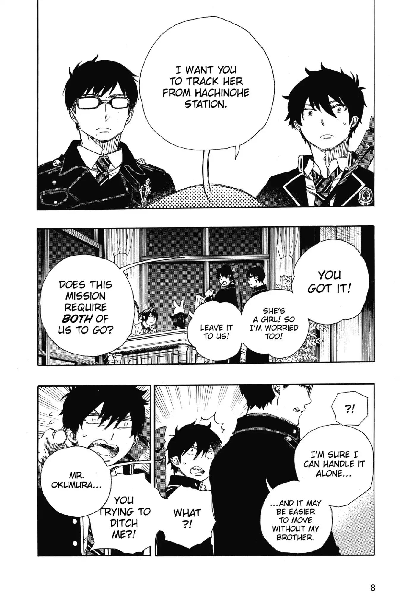 Ao no Exorcist Chapter 74 page 9 - Chapter 74: Hachinohe Station in the Snow