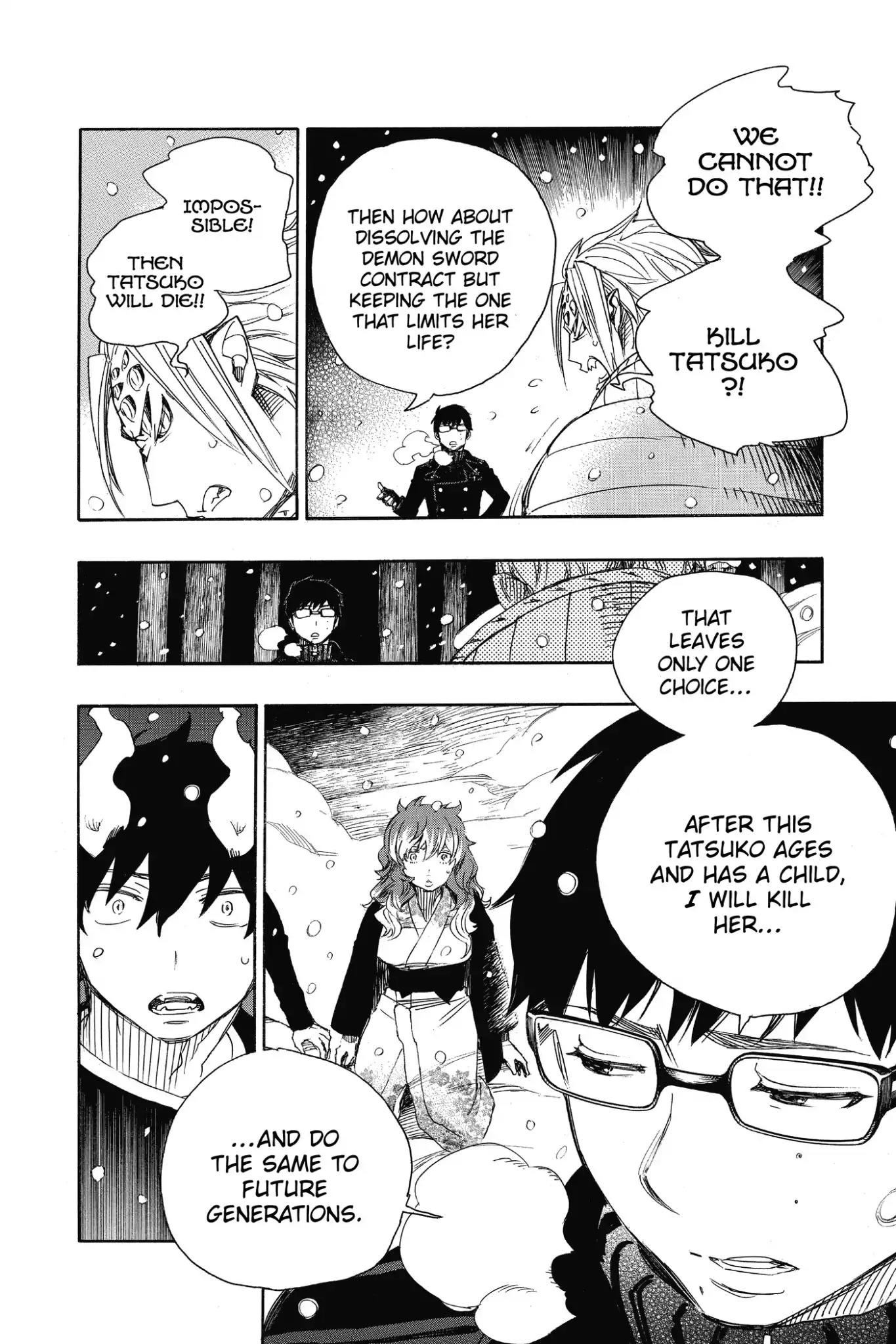 Ao no Exorcist Chapter 77 page 18 - Chapter 77: It's All Right If I Don't Go Back